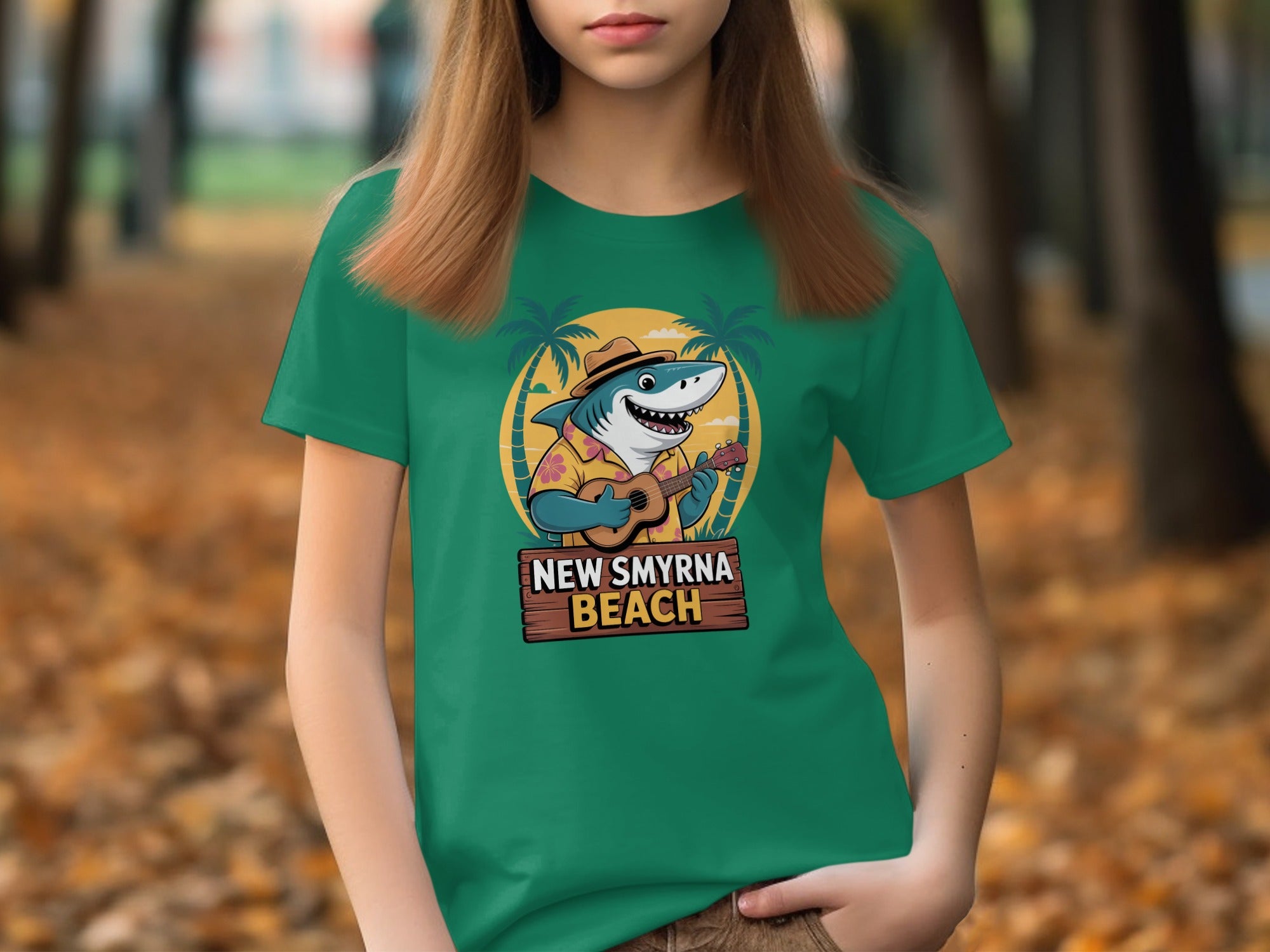 New Smyrna Beach Shark Playing Ukulele T-Shirt product