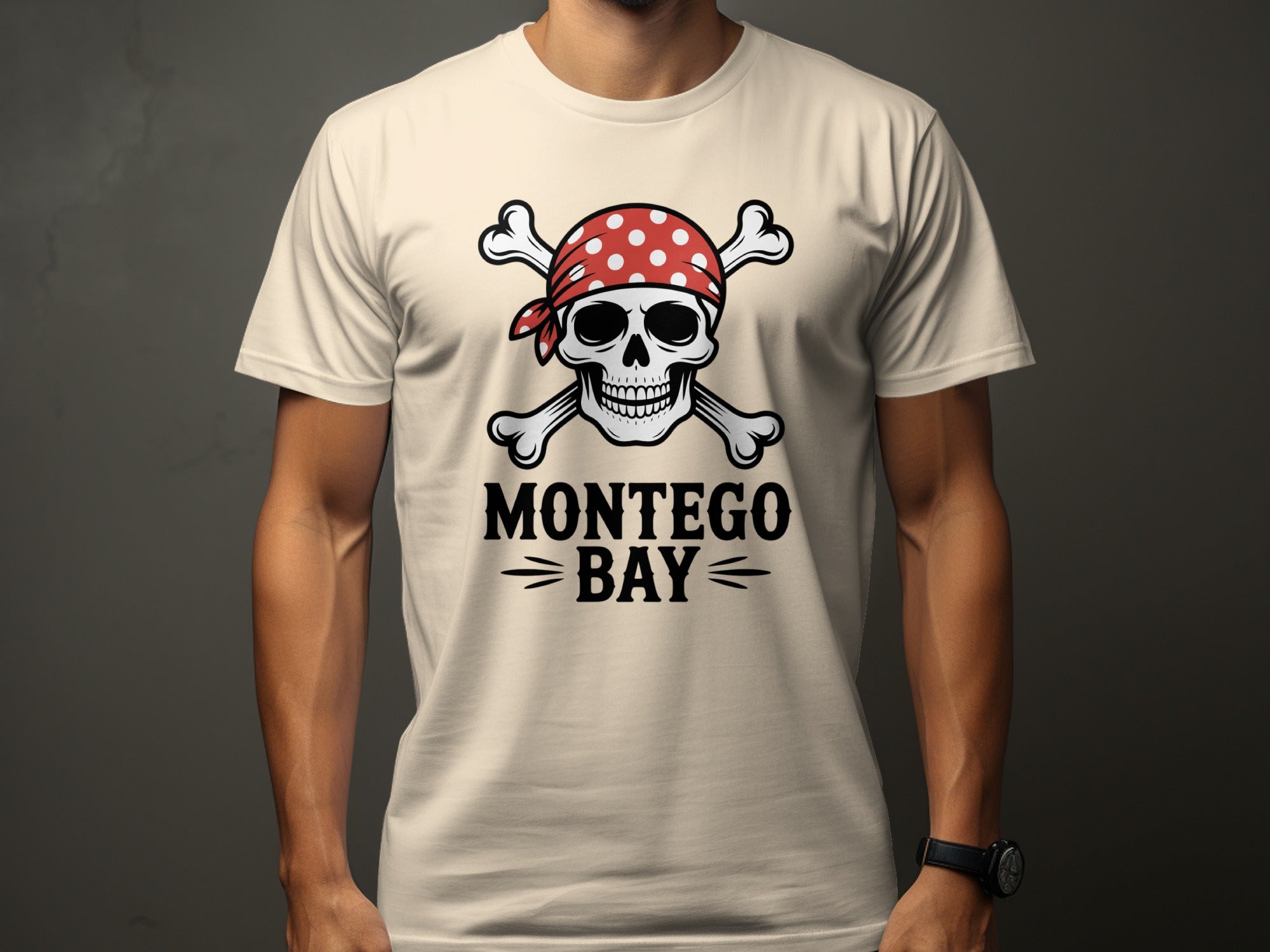 Montego Bay Pirate Skull T-Shirt Unique Graphic product