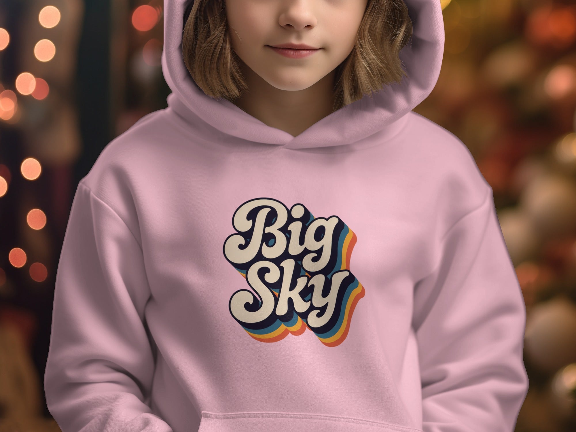 Big Sky Retro Graphic Design Hoodie product