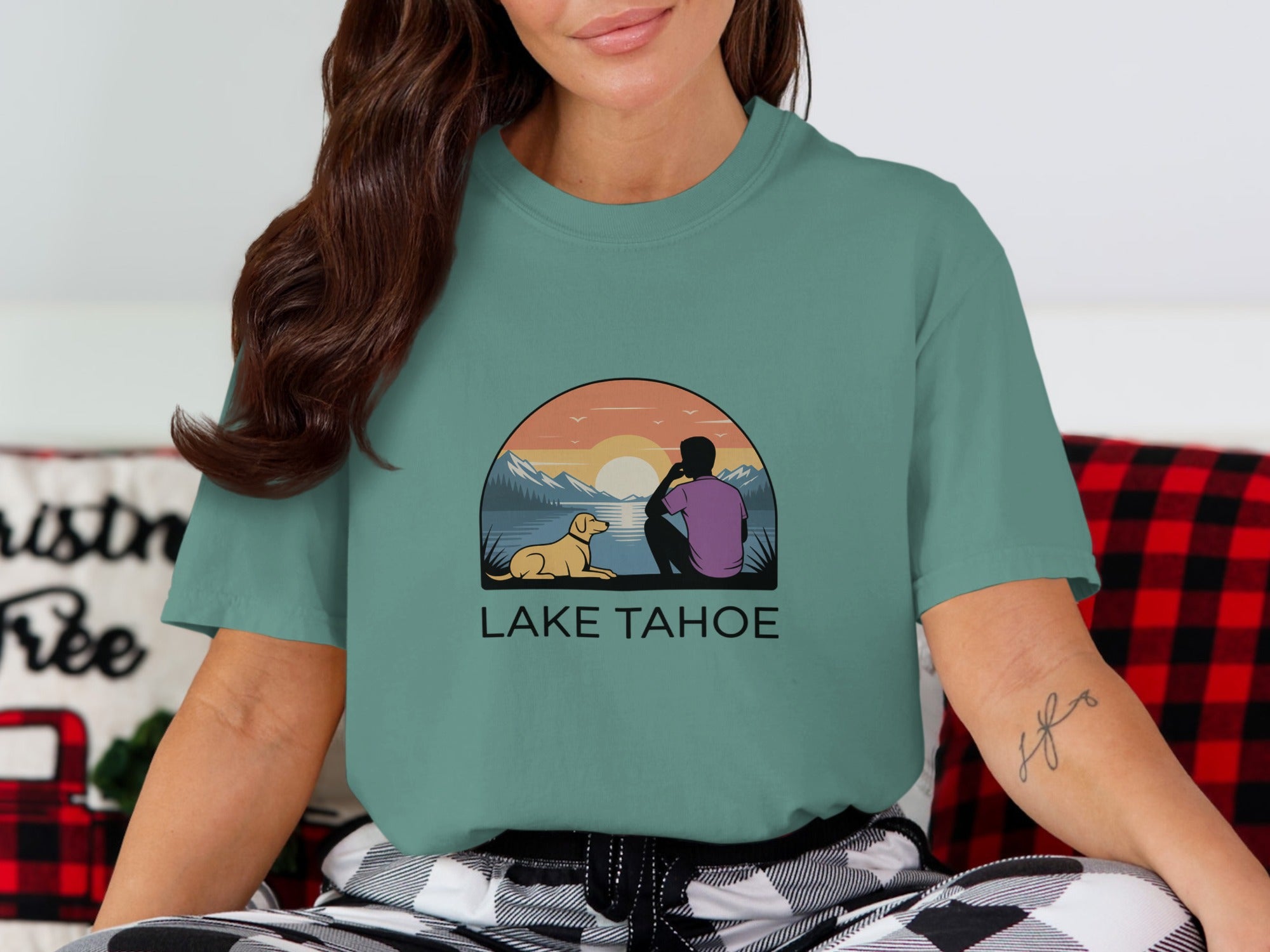 Lake Tahoe Sunset Graphic Tee Shirt product
