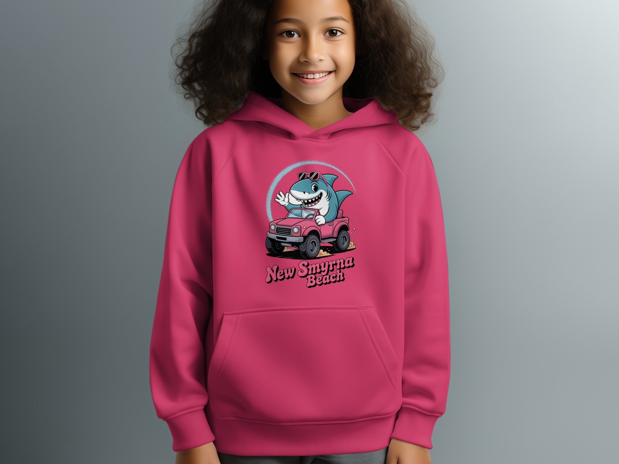 New Smyrna Beach Shark with Car Design Hoodie product