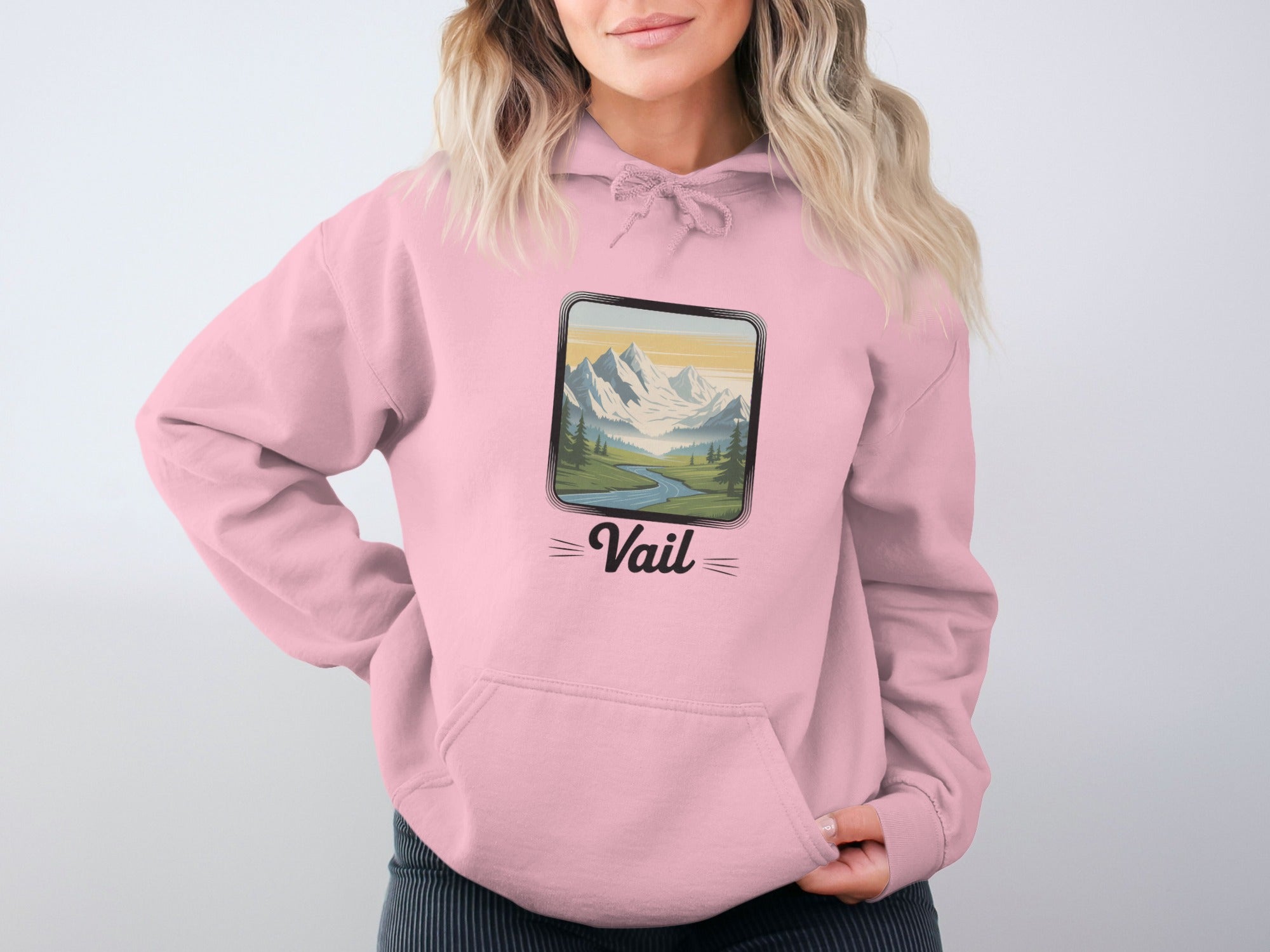 Cozy Pink Vail Mountain Sweatshirt product type