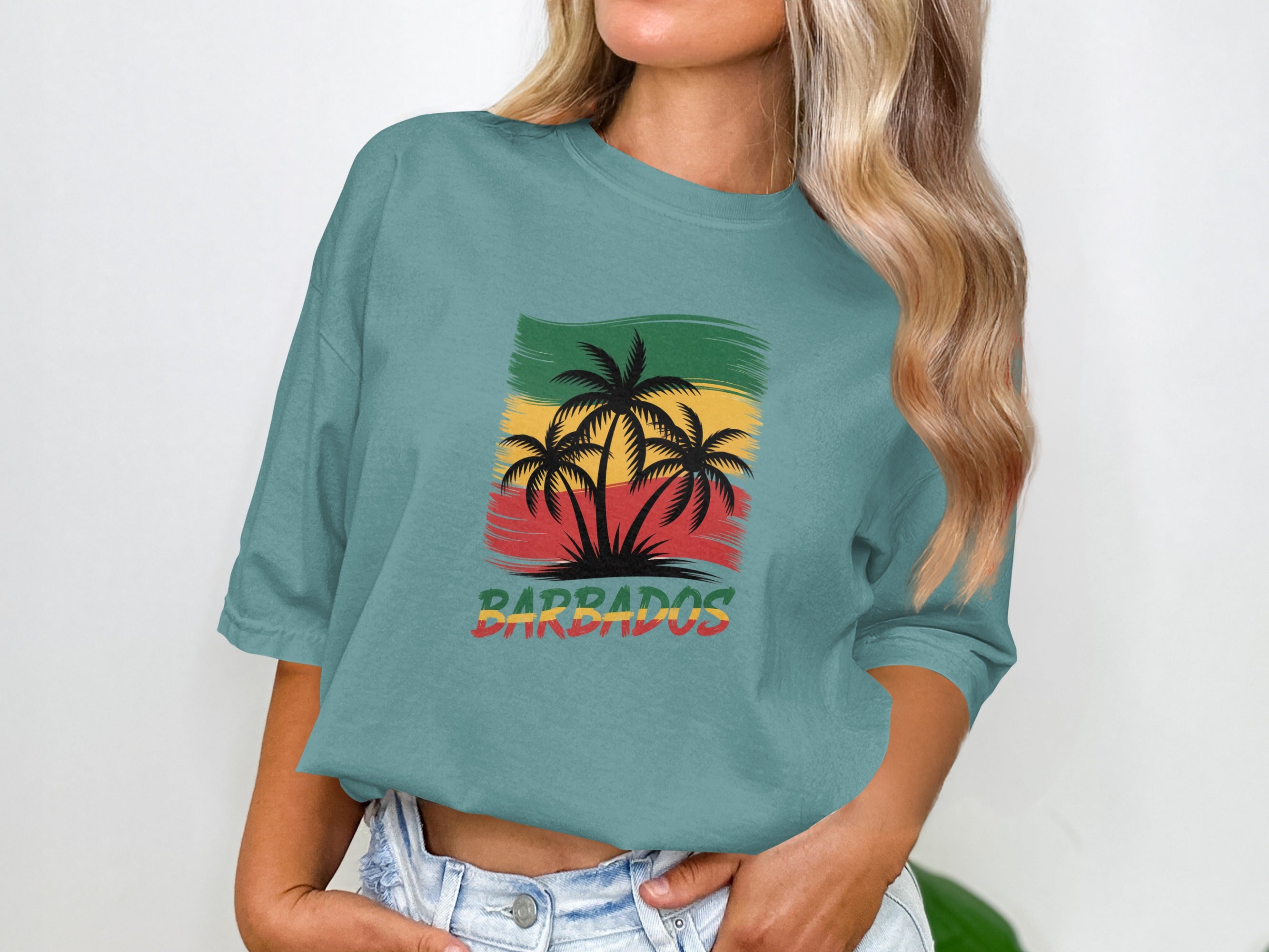 Stylish Graphic Barbados Printed Casual T-Shirt product