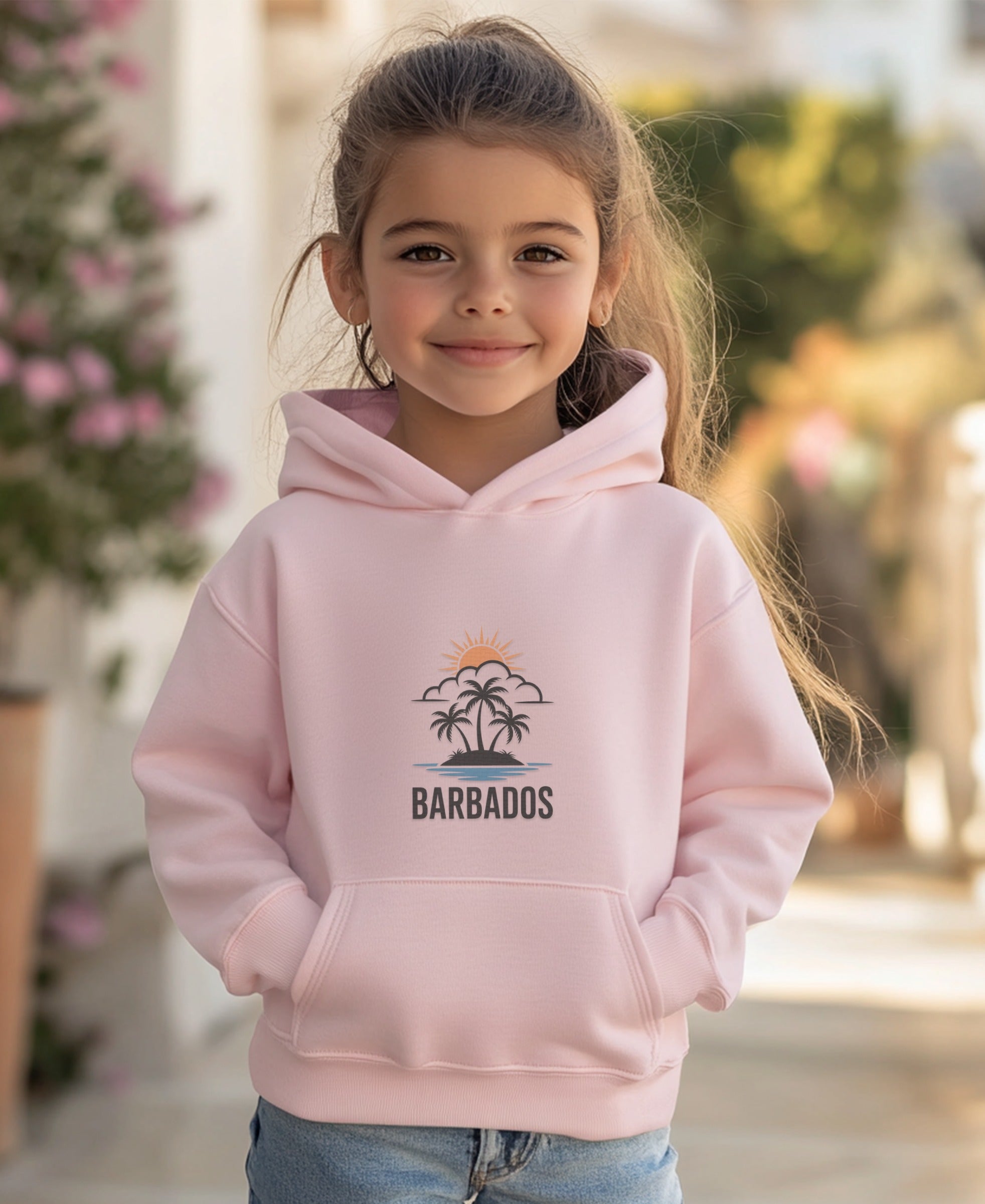 Barbados Print Design Kids Hoodie Sweatshirt Product