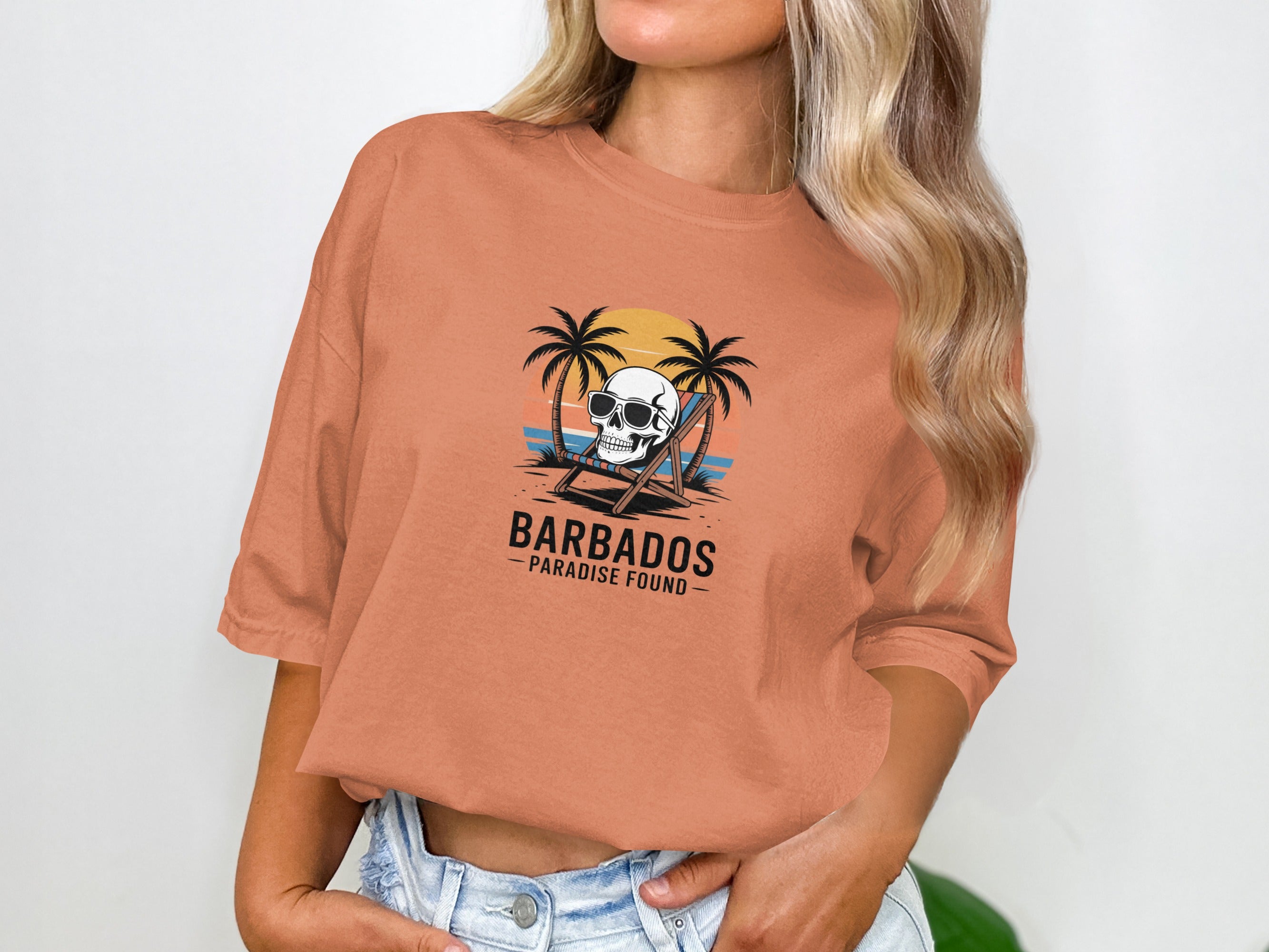 Tropical Skull Beach Vacation T-shirt product type