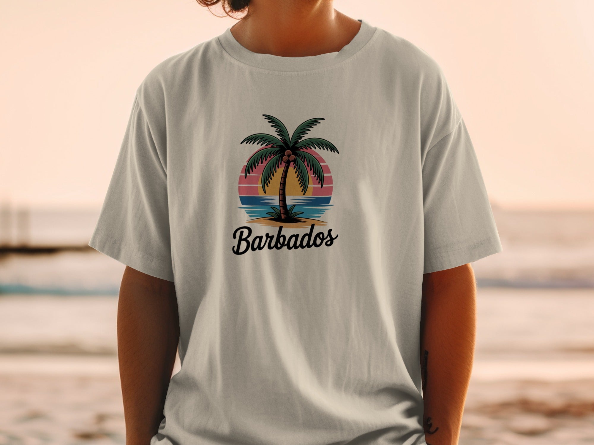 Barbados Coastal Sunset Graphic Tee Shirt product