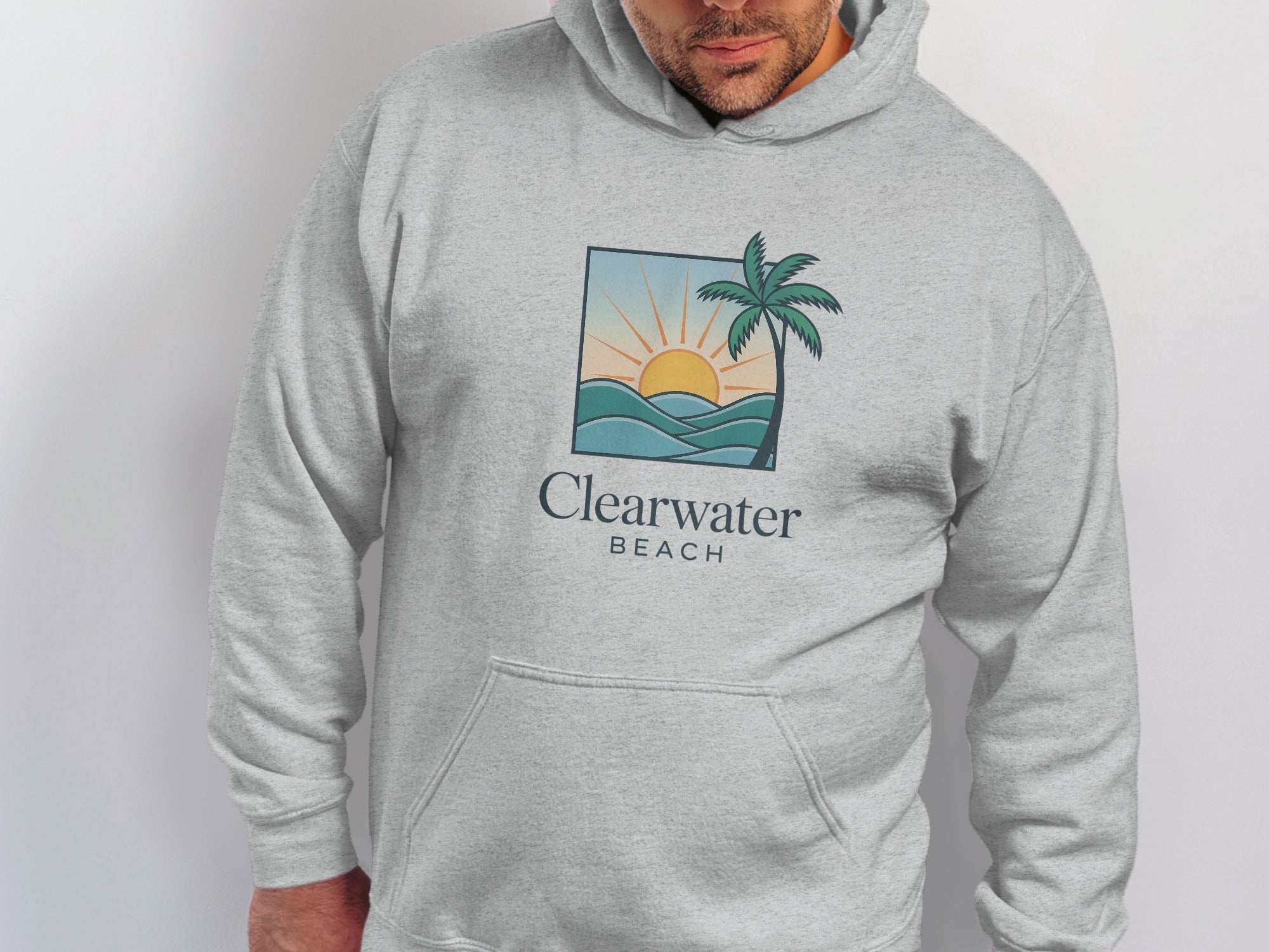 Clearwater Beach Sun and Palm Hoodie product type