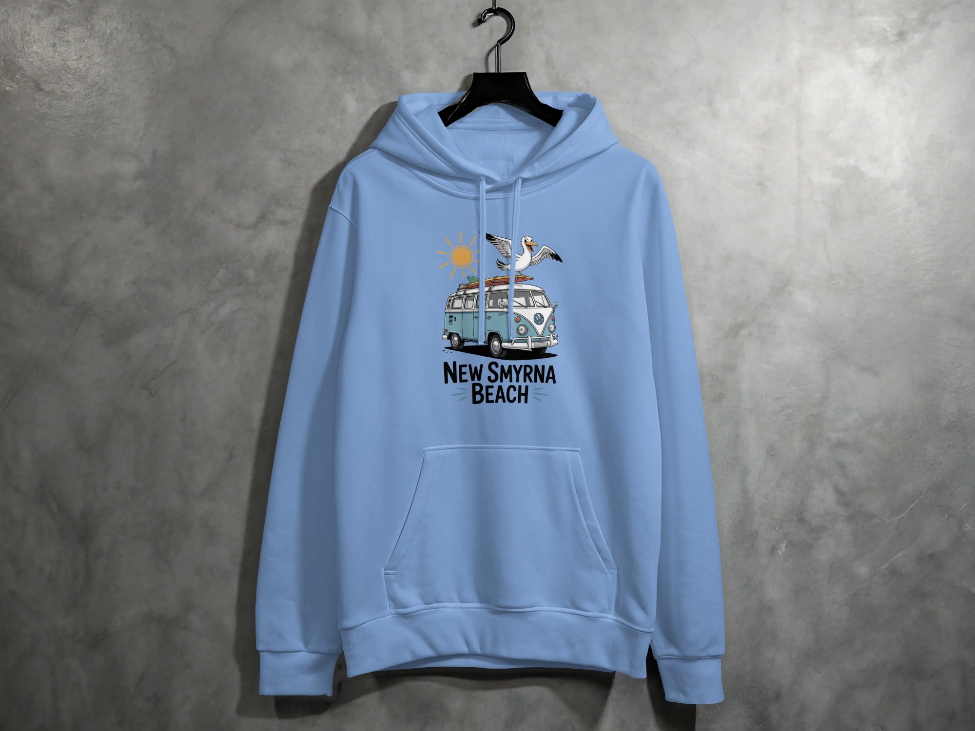 New Smyrna Beach Hoodie with Surfing Bus product