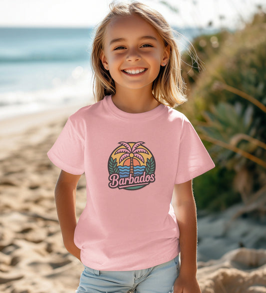 Barbados Graphic Pink T-shirt with Logo Print product type