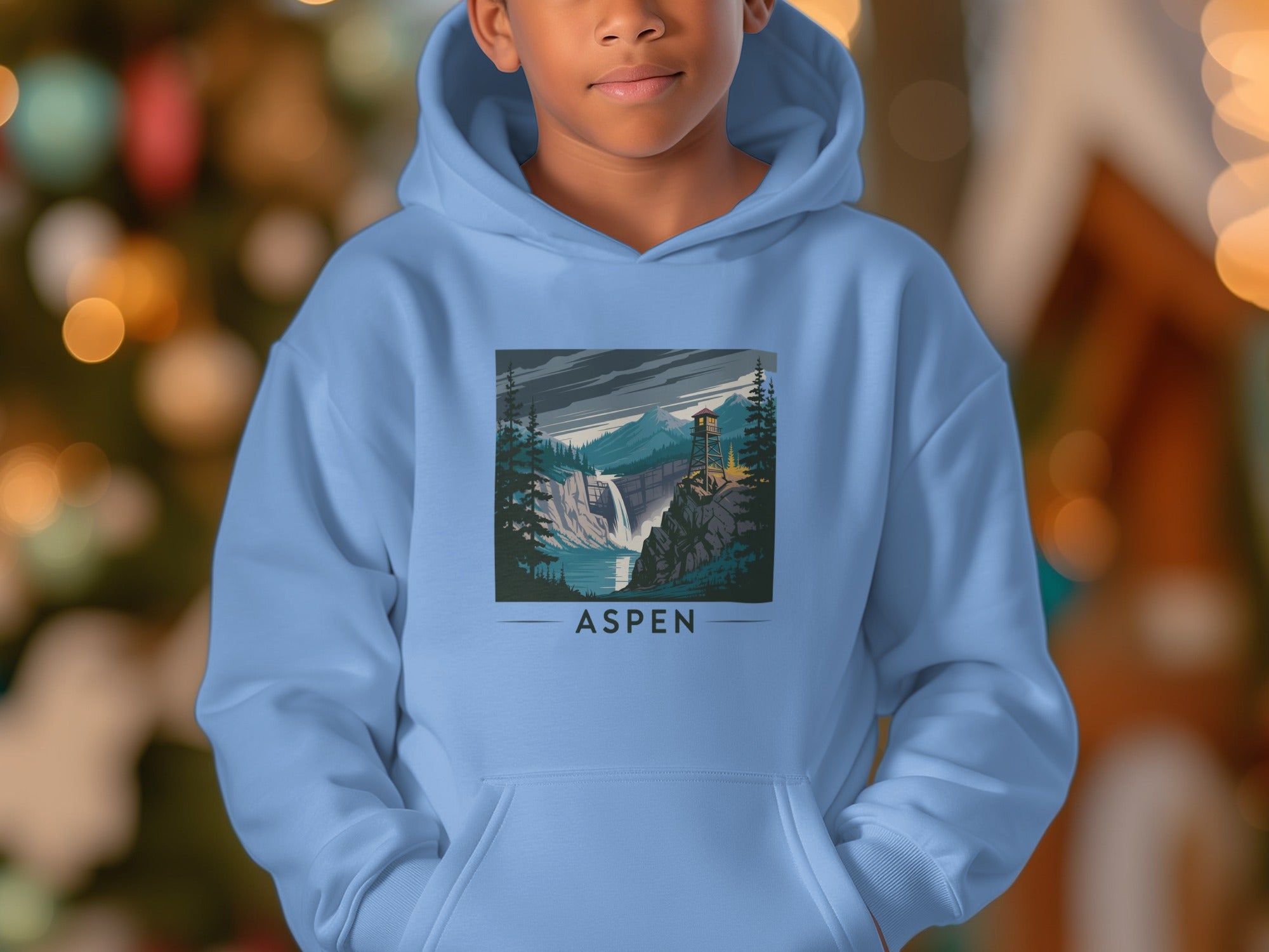 Aspen Mountain Illustration Hoodie