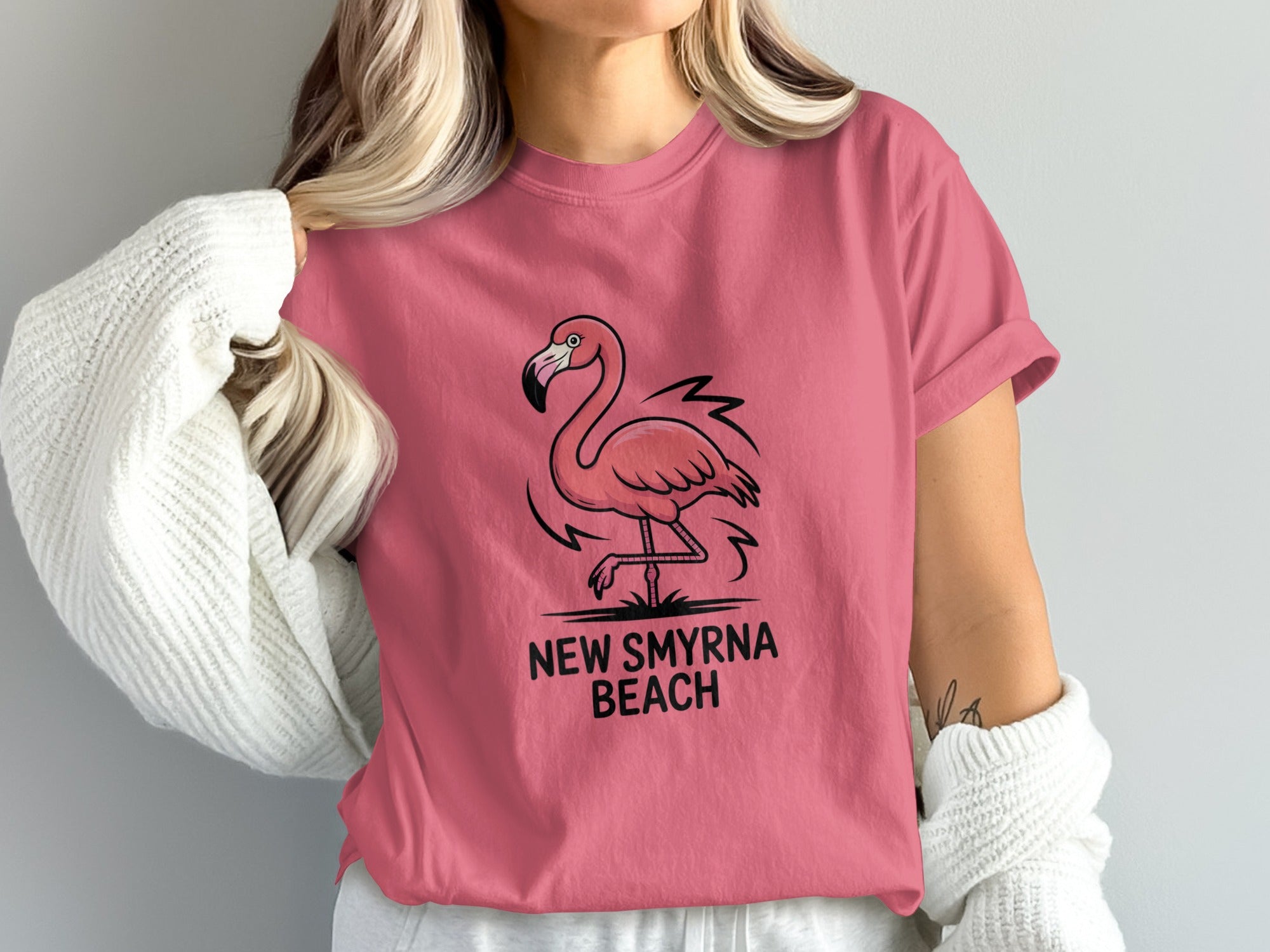 New Smyrna Beach Flamingo Graphic Tee product type