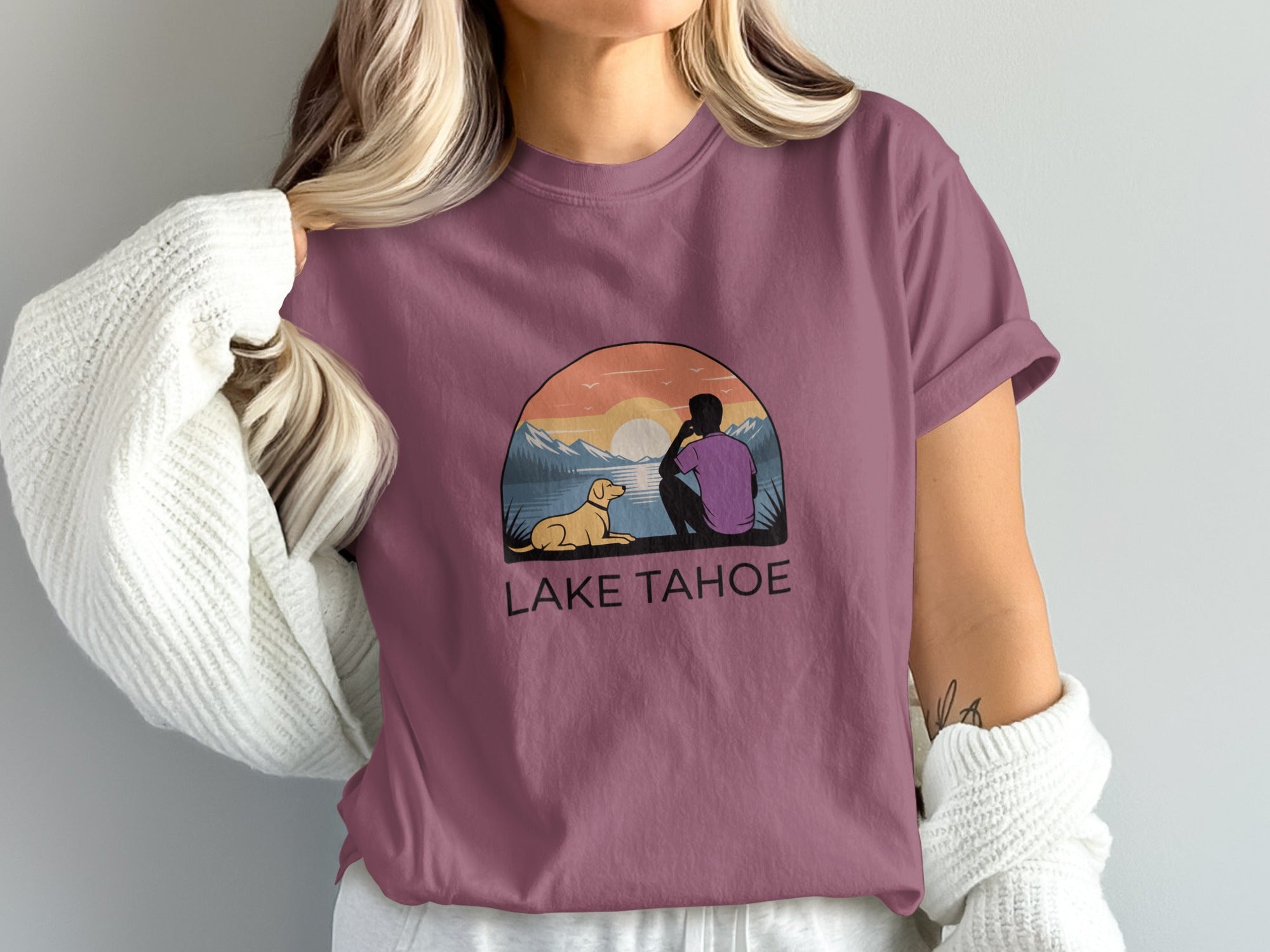 Scenic Lake Tahoe Graphic Tee Casual Wear Shirt Product