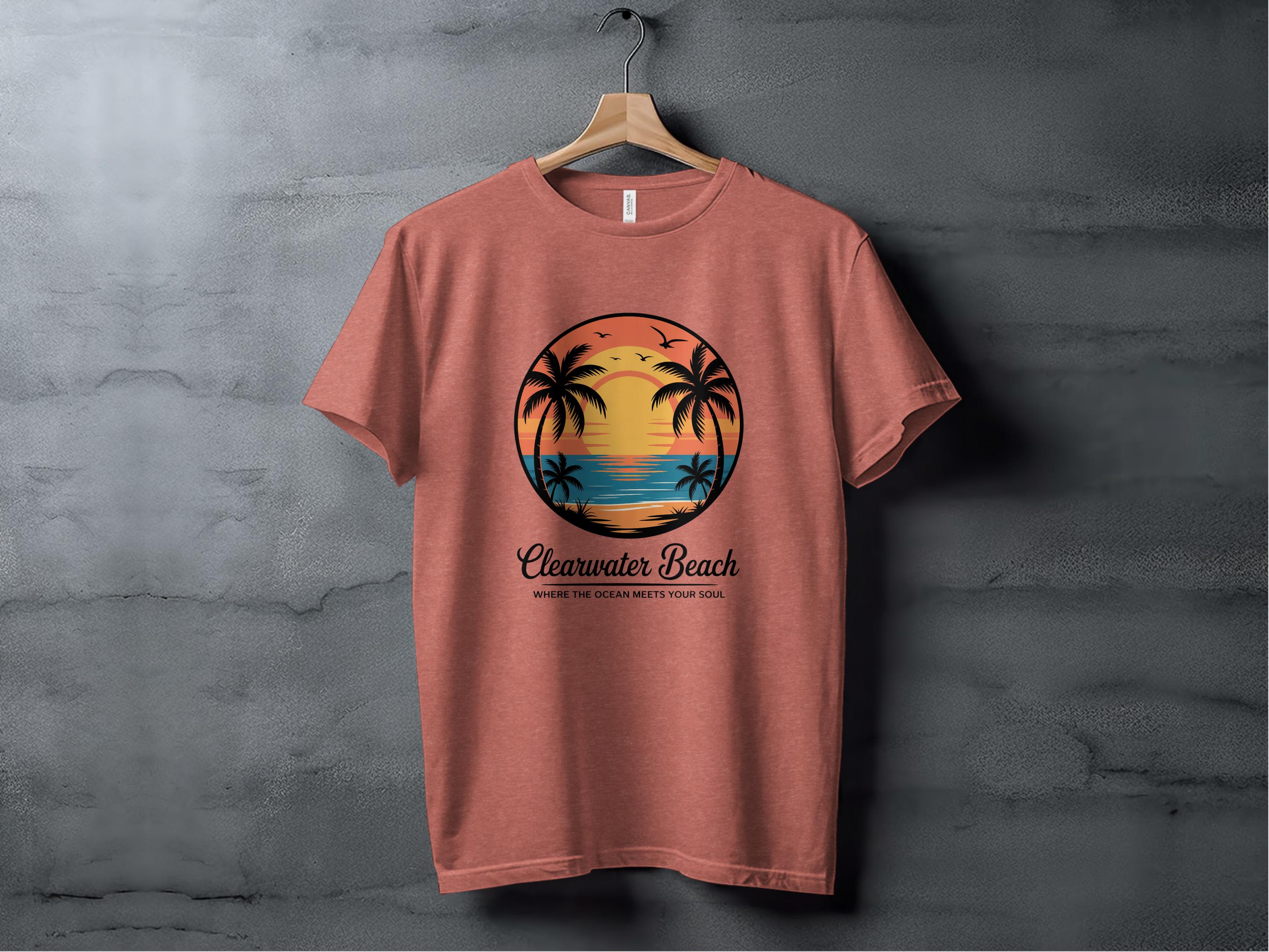 Clearwater Beach Scenic Ocean Sunset Graphic Shirt product