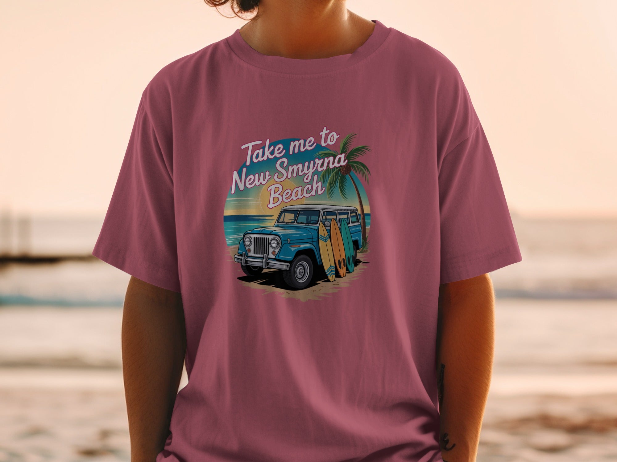 Take me to New Smyrna Beach Vintage Car T-shirt product type