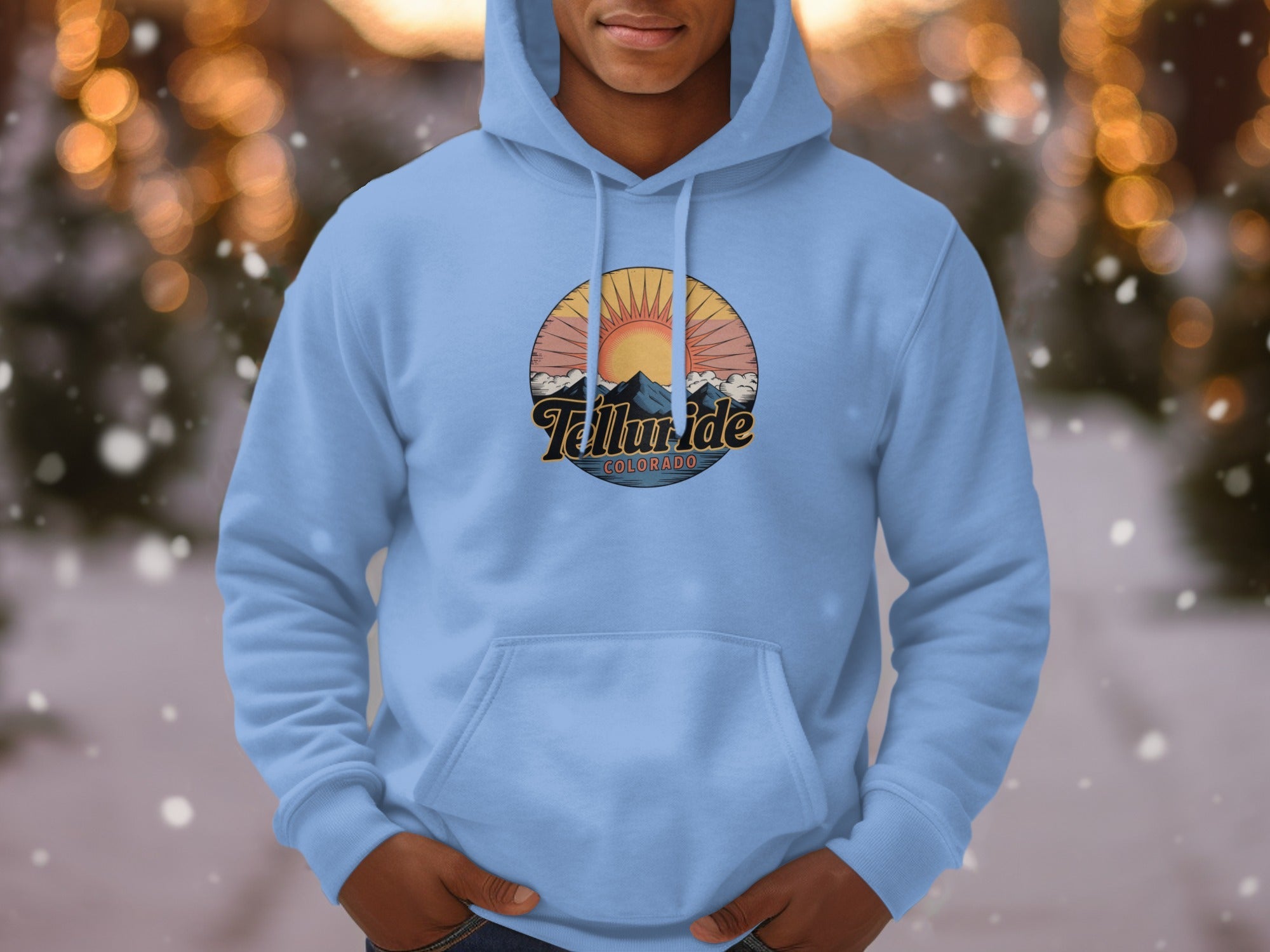 Telluride Mens Hoodies Telluride Colorado Graphic Hoodie