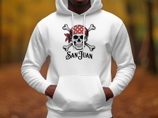 San Juan Skull and Bones Pirate Hoodie product