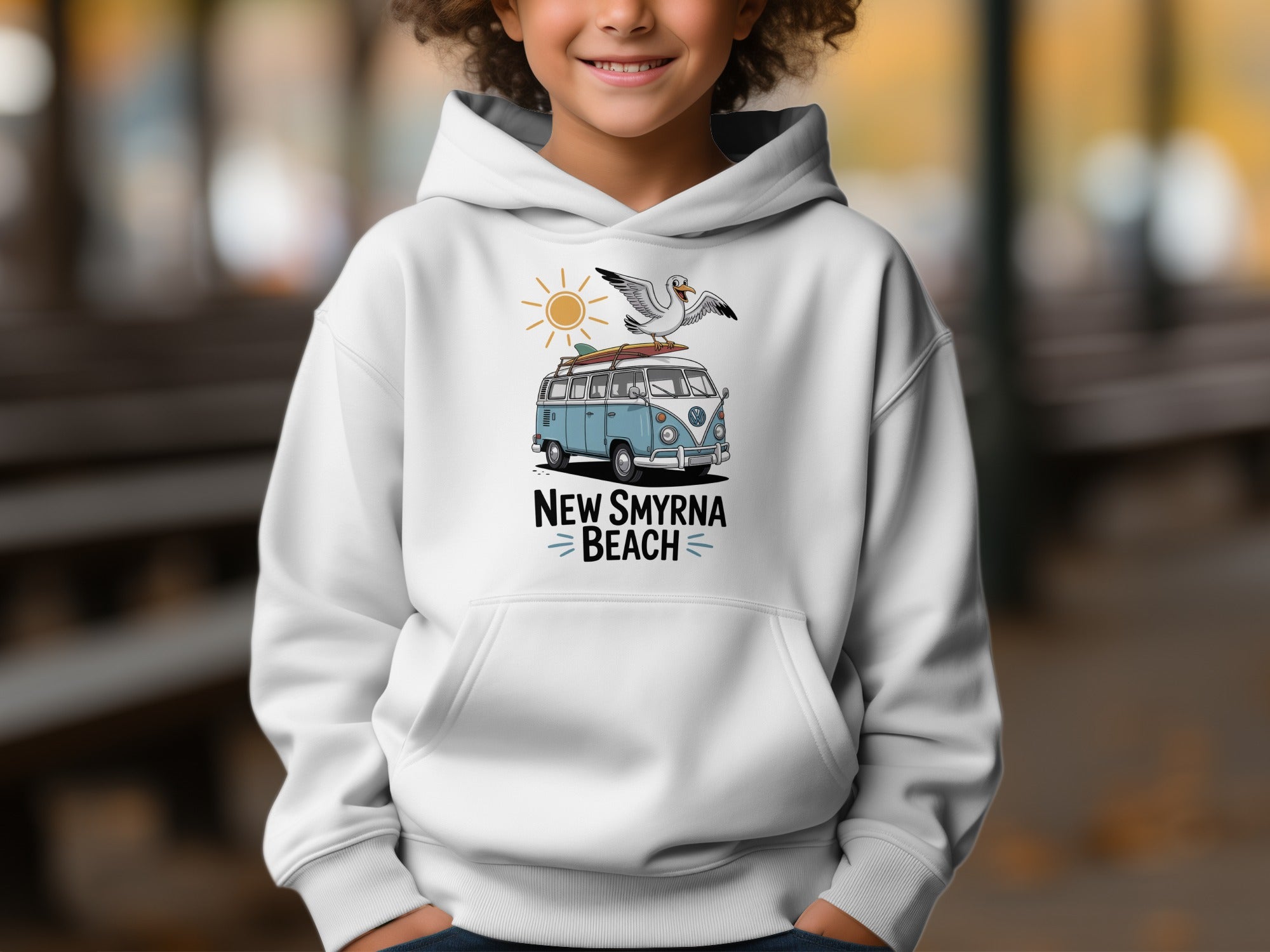 New Smyrna Beach Graphic Hoodie Perfect for Any Weather product