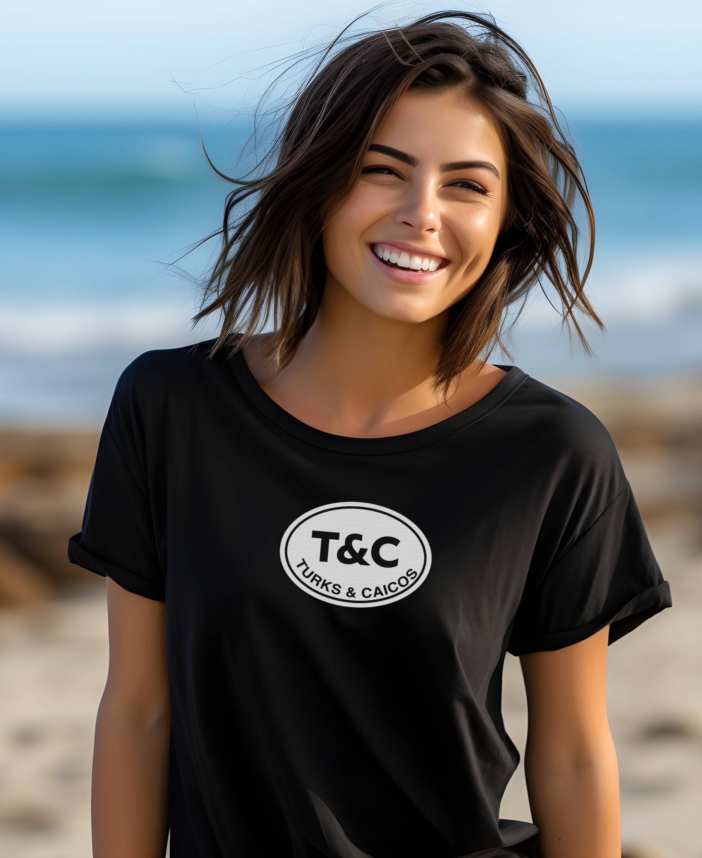 Turks & Caicos white sand, reef diving, Food & Wine Fest womens t-shirt