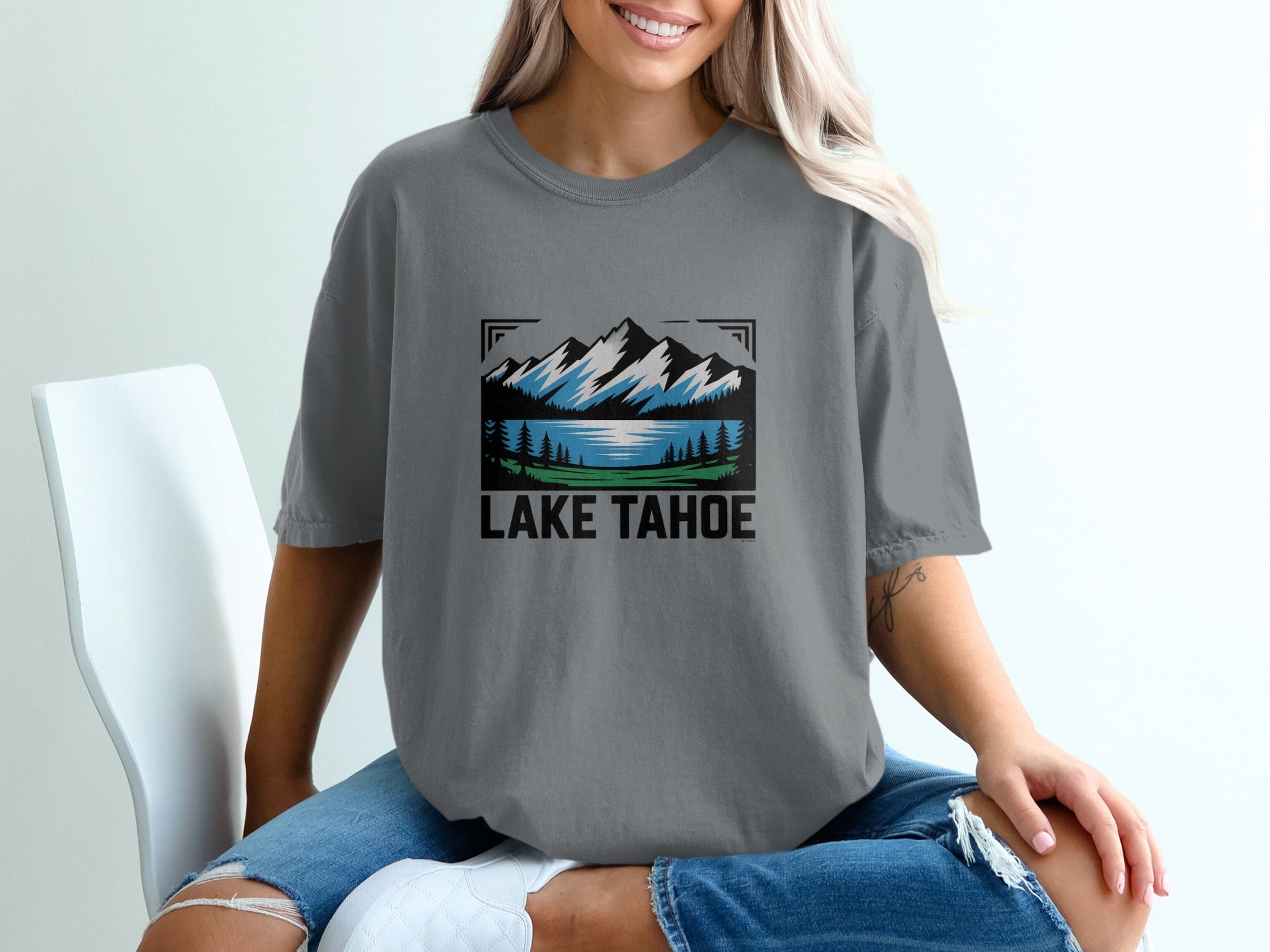 Scenic Lake Tahoe Graphic Tee Shirt product type