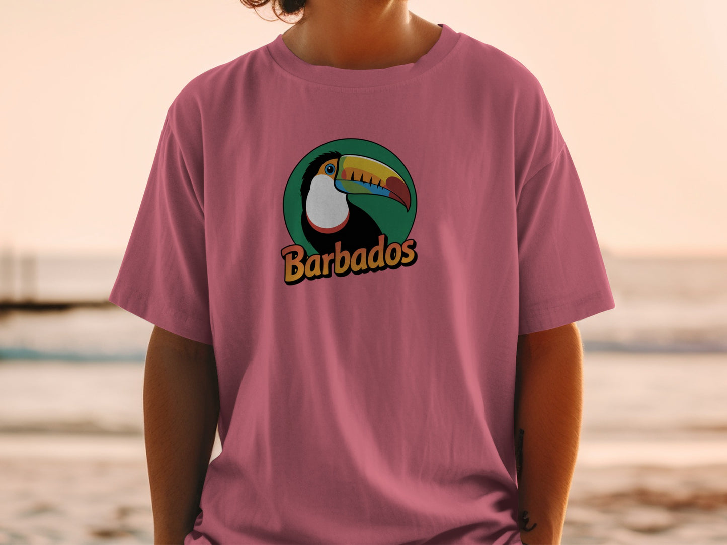 Colorful Barbados Toucan Graphic Tee Shirt product