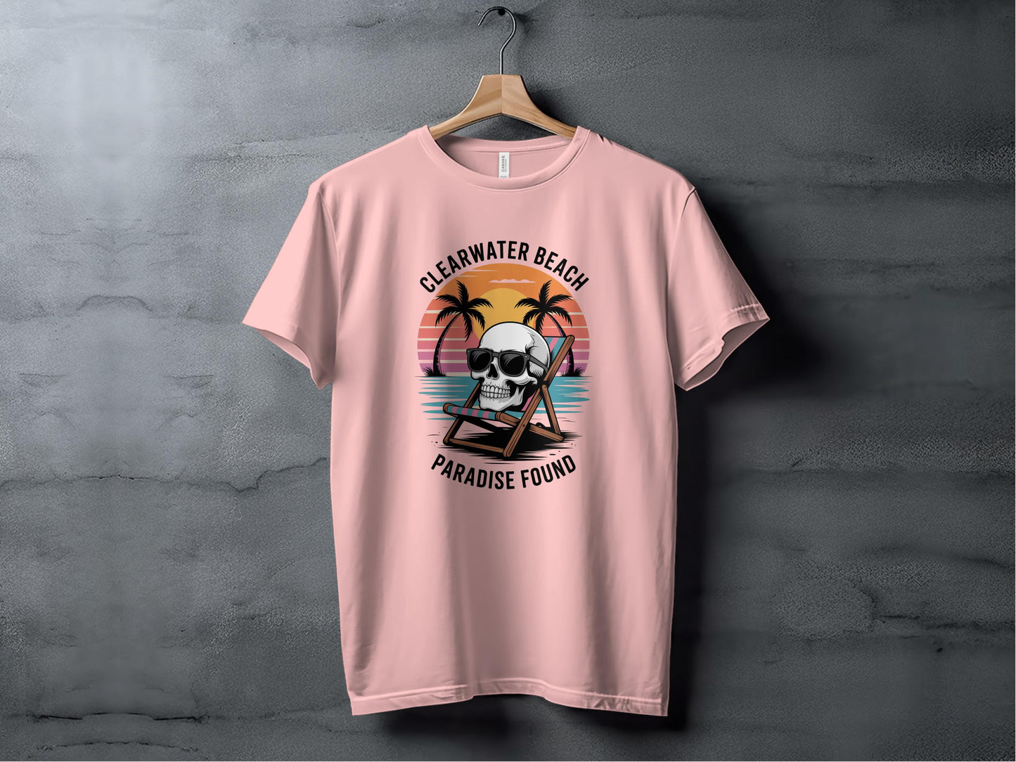 Clearwater Beach Paradise Found Skull T-Shirt product