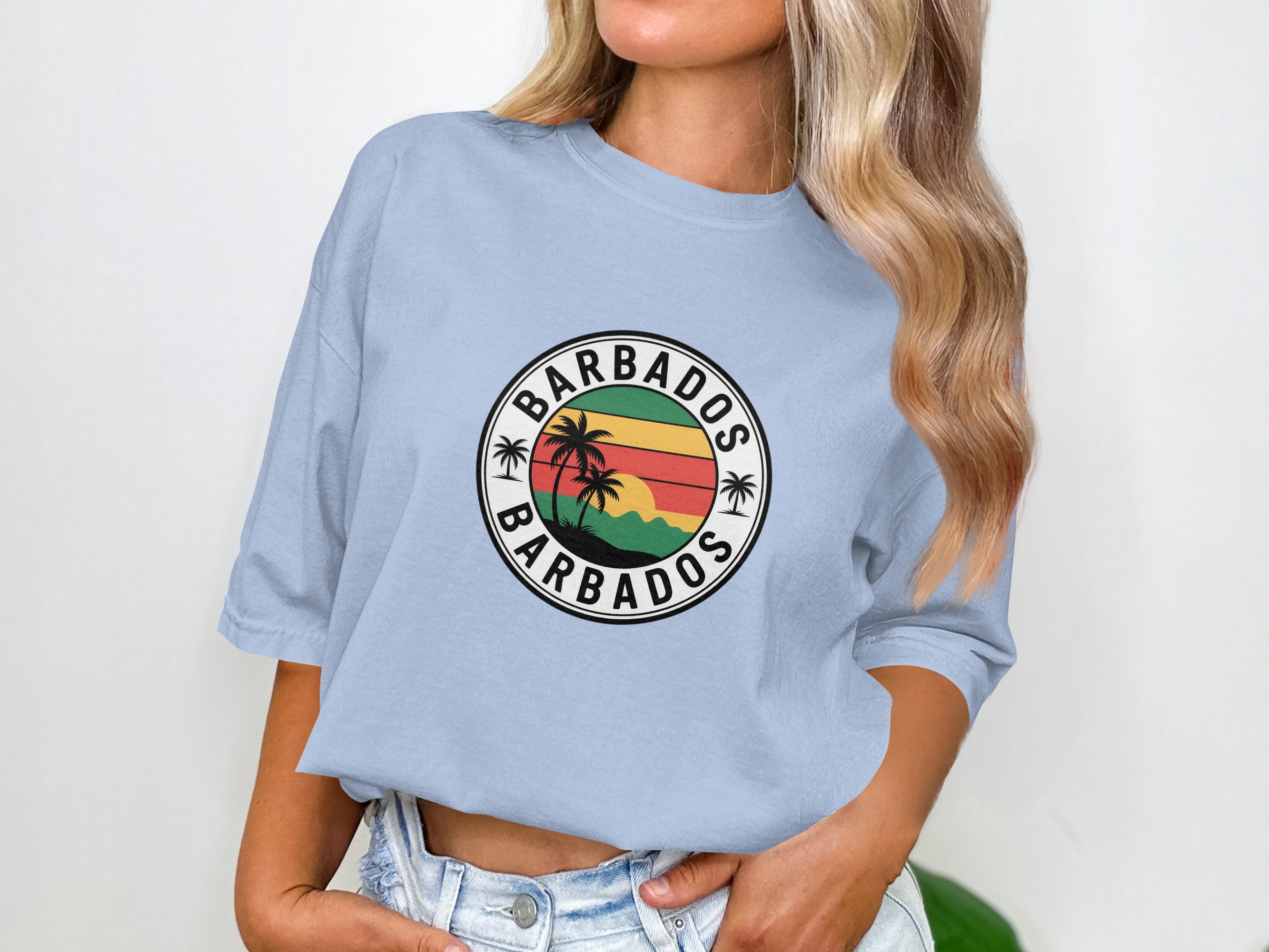 Barbados Beach Sunset Graphic Trendy Style Shirt