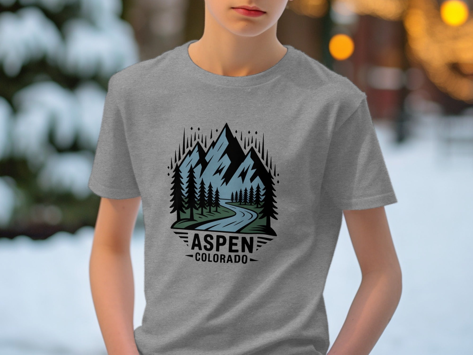Aspen Colorado Mountain Landscape Graphic T-shirt