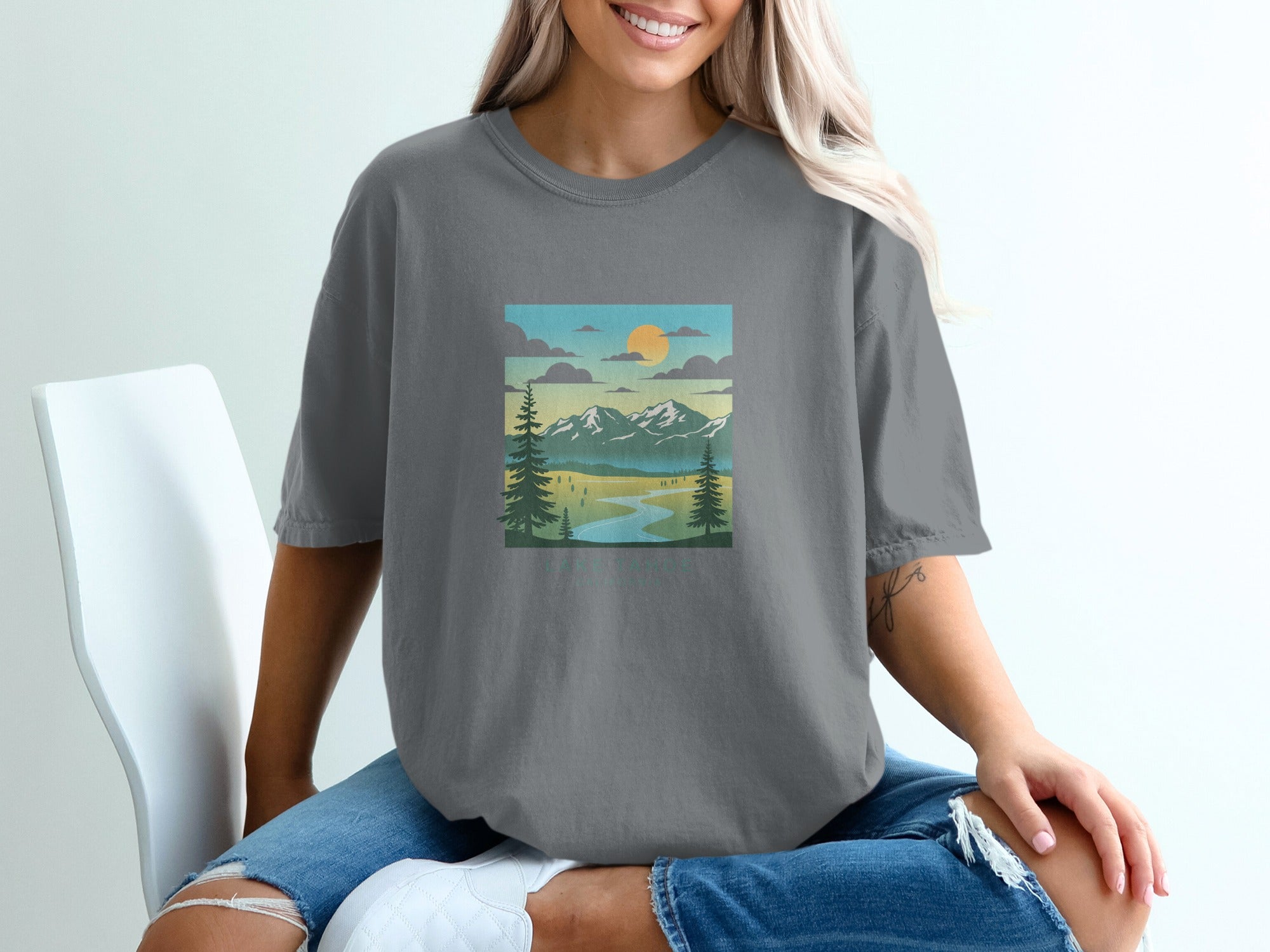 Scenic Mountain Landscape Printed T-shirt product