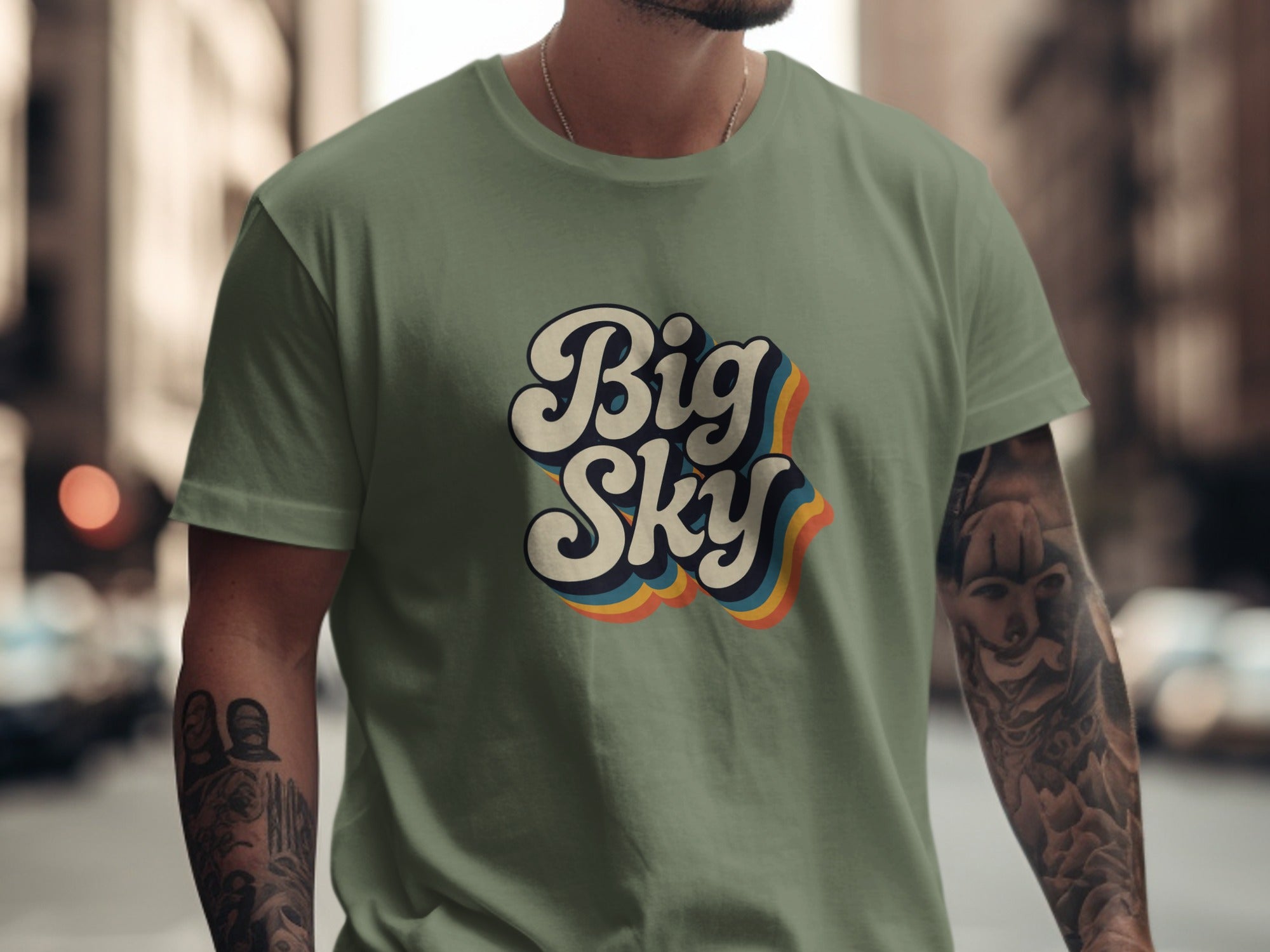 Big Sky Graphic Print Unisex T-Shirt for Casual Styles