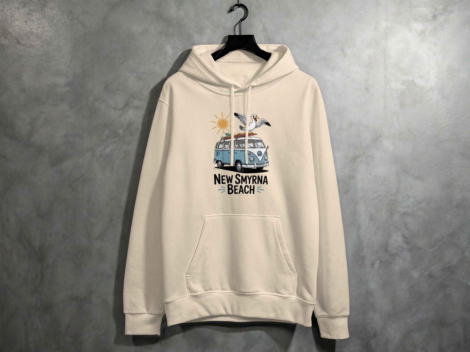 New Smyrna Beach Vintage Van Design Hoodie product