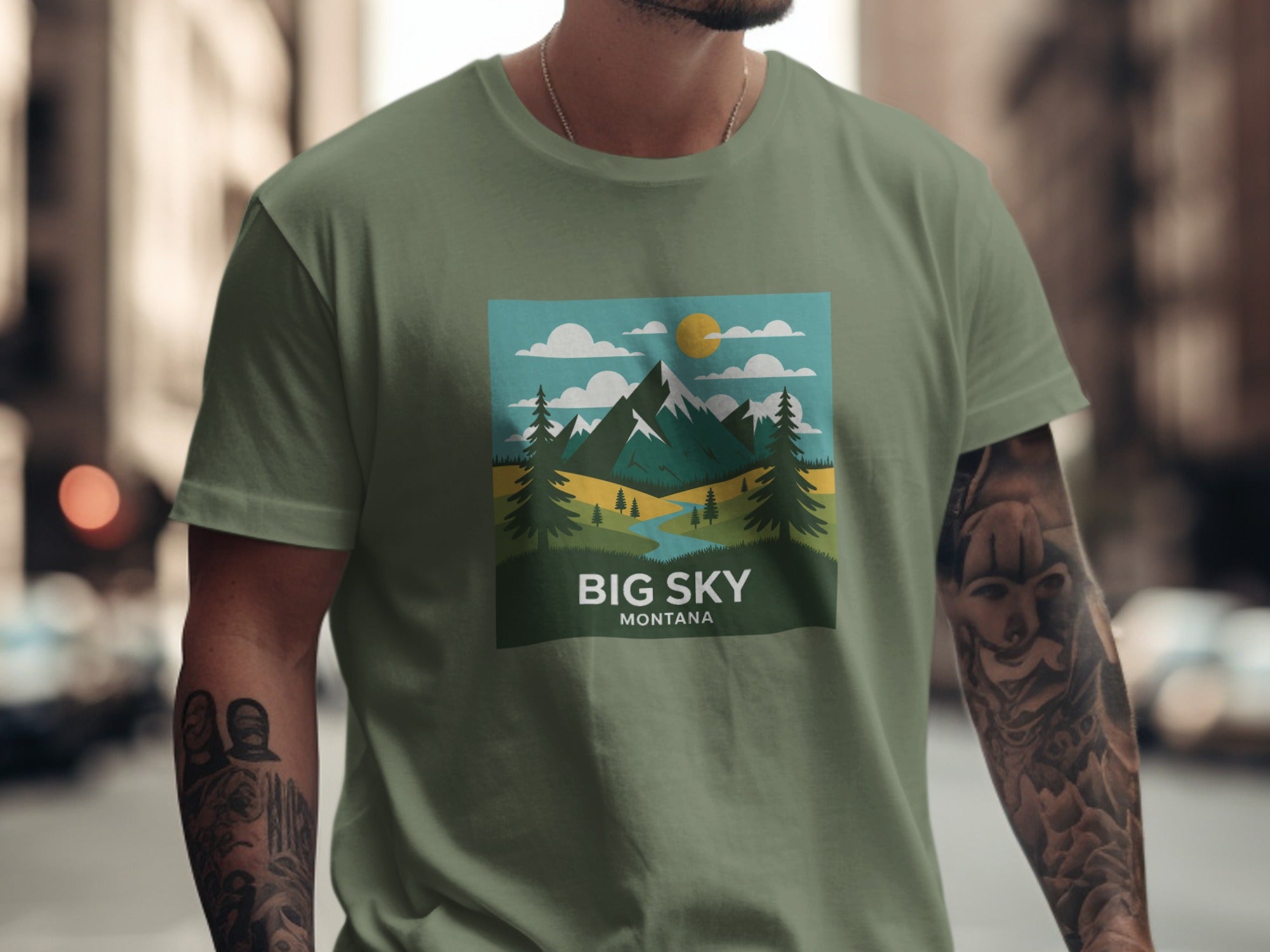 Big Sky Montana Scenic Graphic T-Shirt