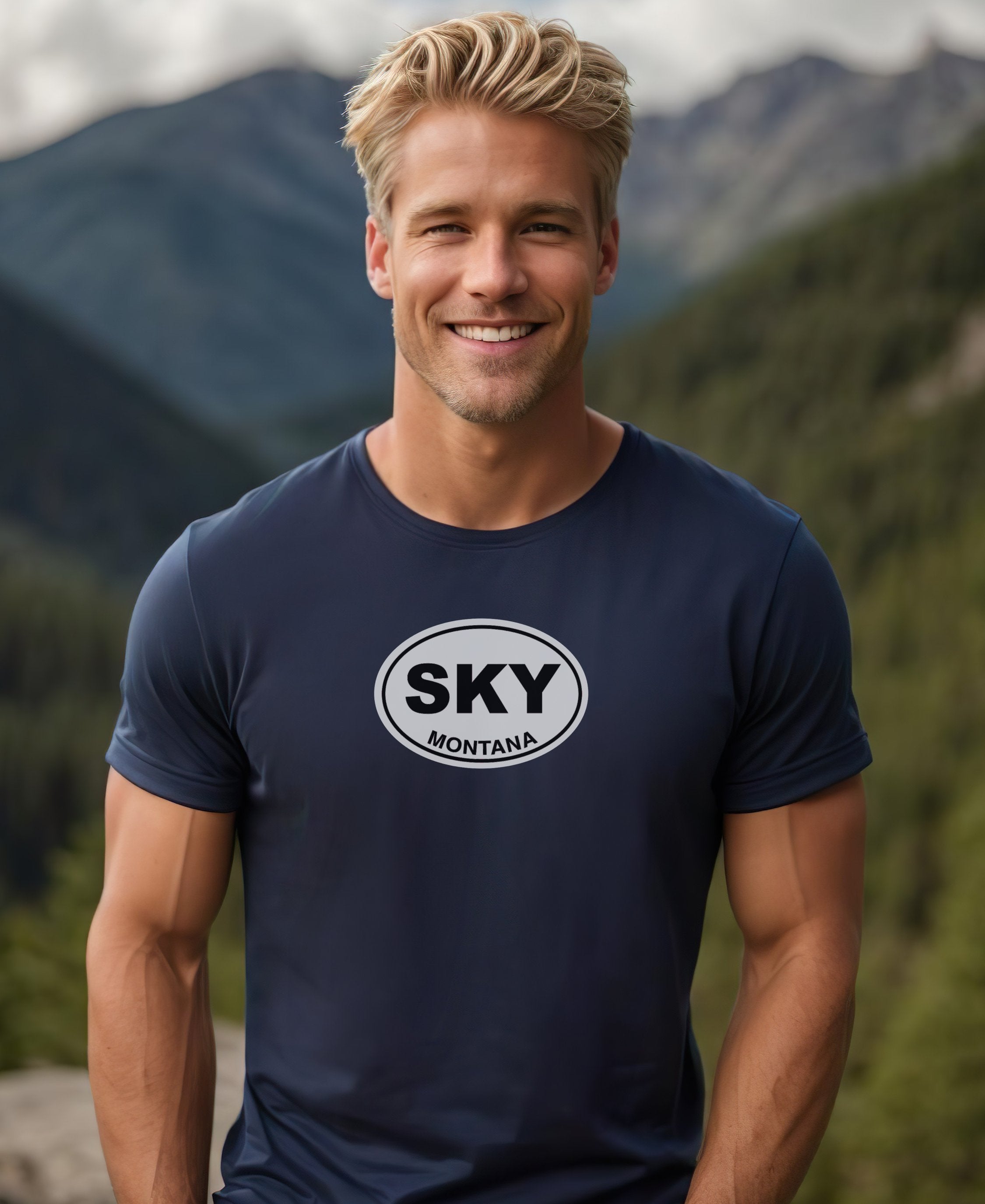 Big Sky Mens T-Shirt – Perfect for Big Sky PBR Rodeo & Bull Riding