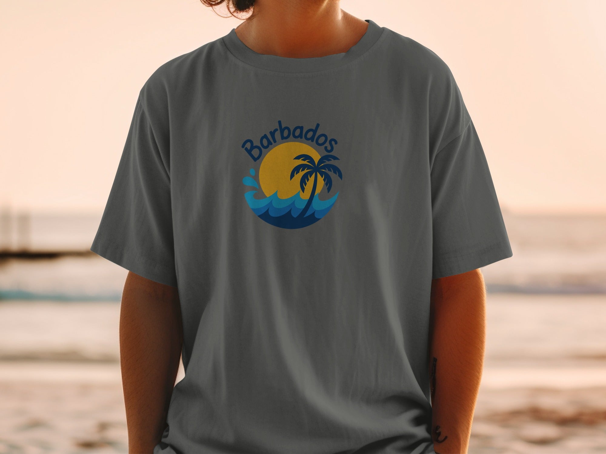 Barbados Tropical Sunset Design T-Shirt product