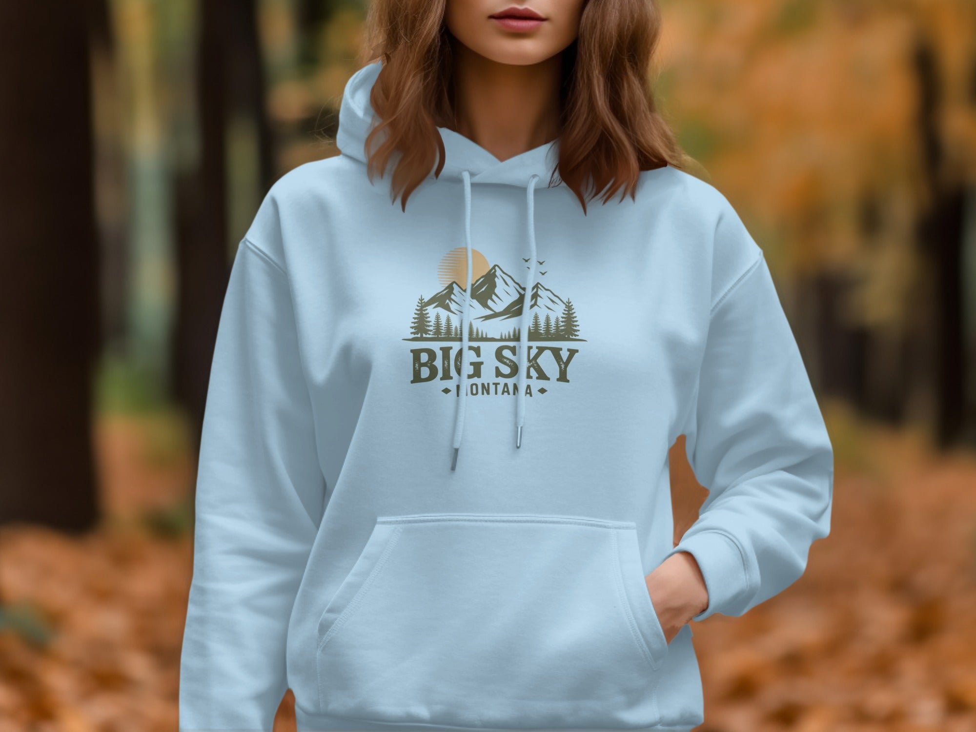 Big Sky Montana Graphic Hoodie Perfect for Outdoors