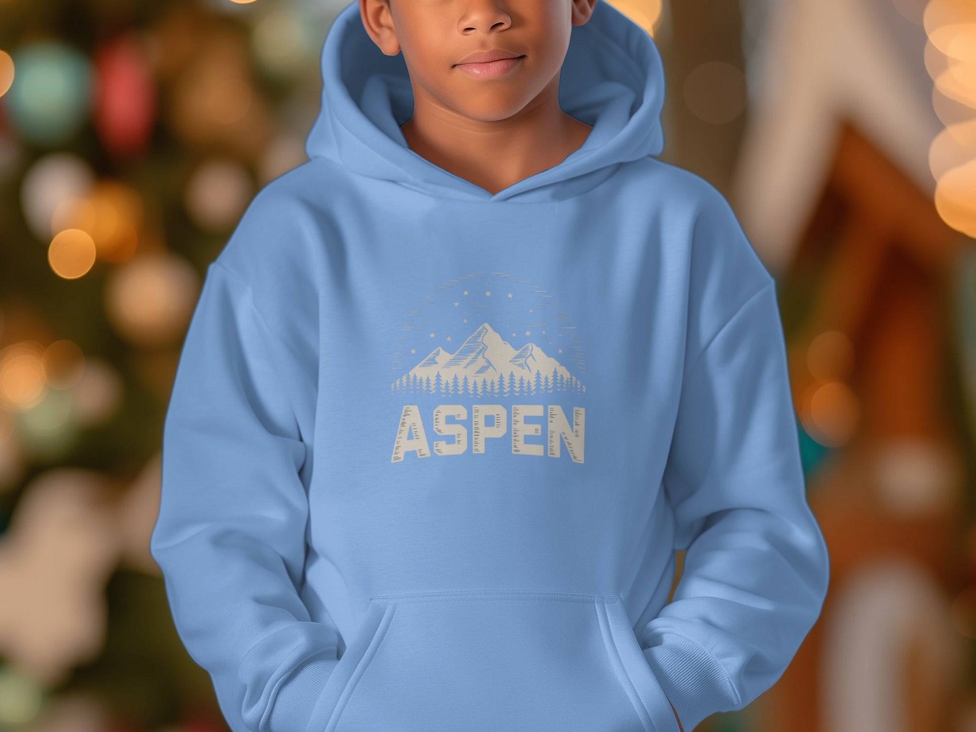 Aspen Hoodie Featuring Mountain Design