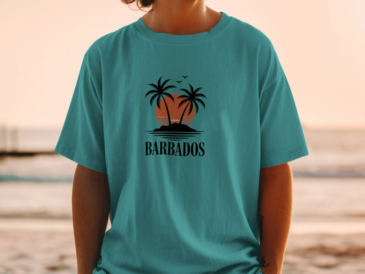 Barbados Sunset Graphic Tee Shirt product