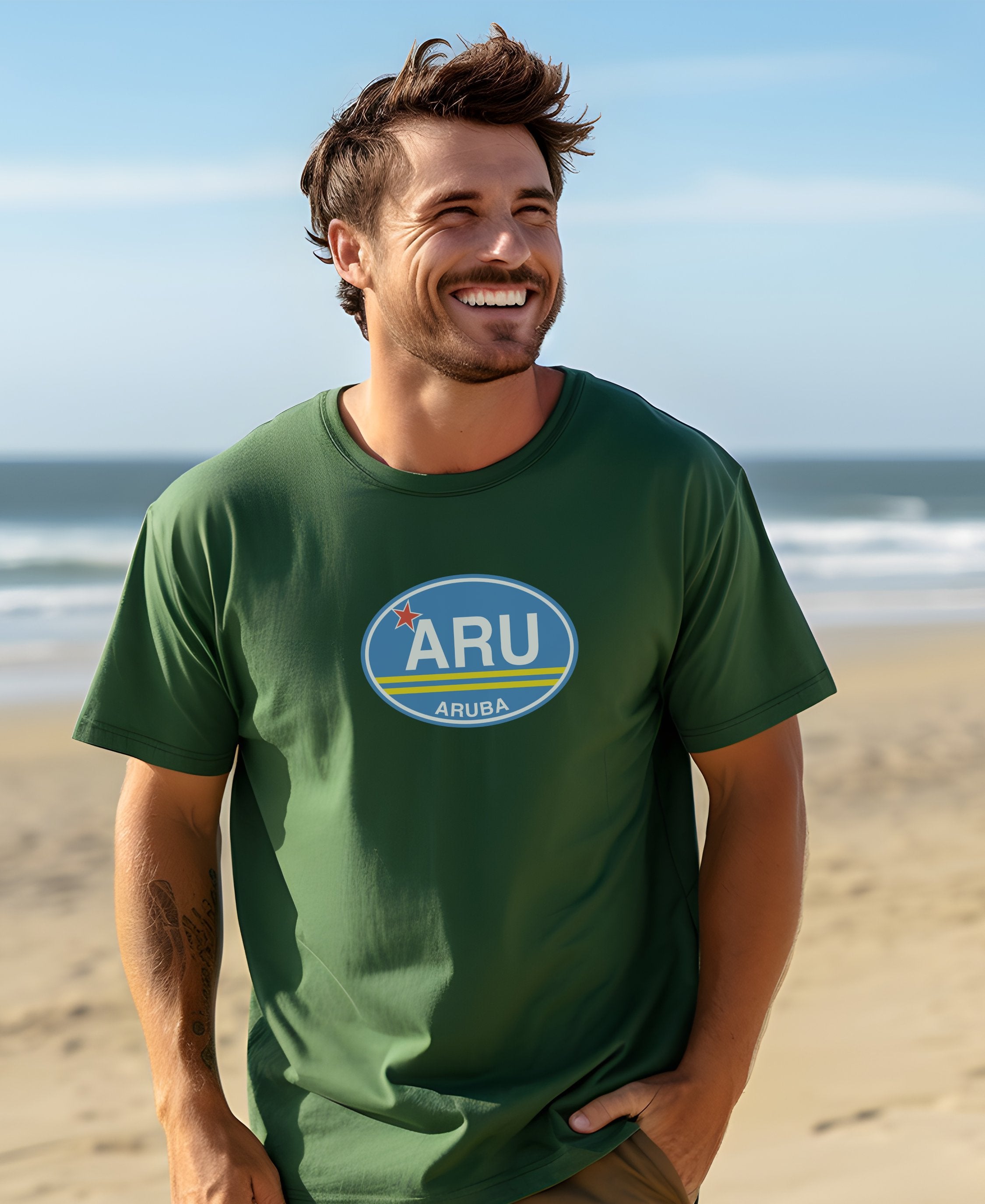 Aruba Mens T-Shirt – Bold Look for Aruba Hi-Winds Windsurfing Event