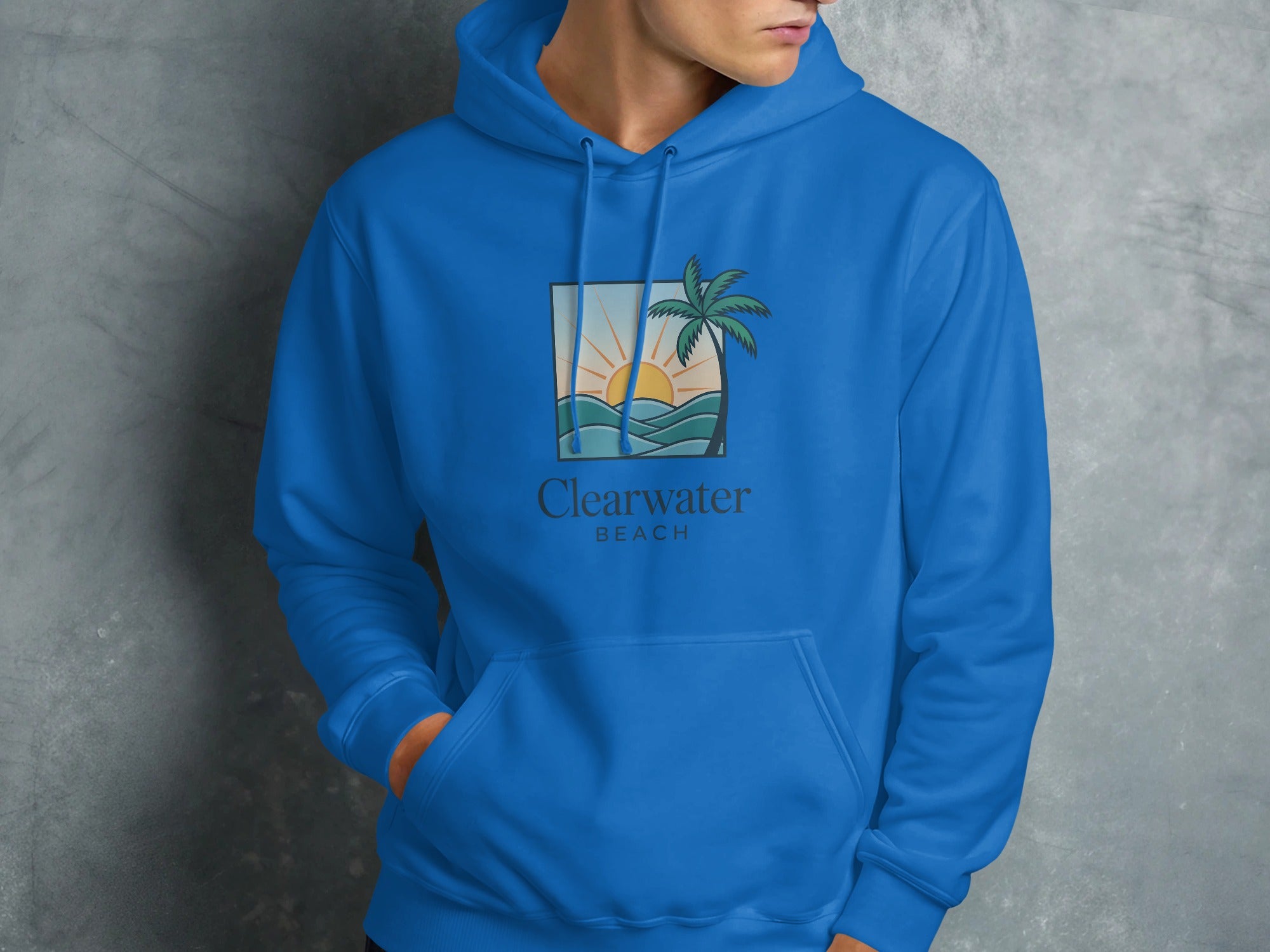 Stylish Clearwater Beach Blue Hoodie product type