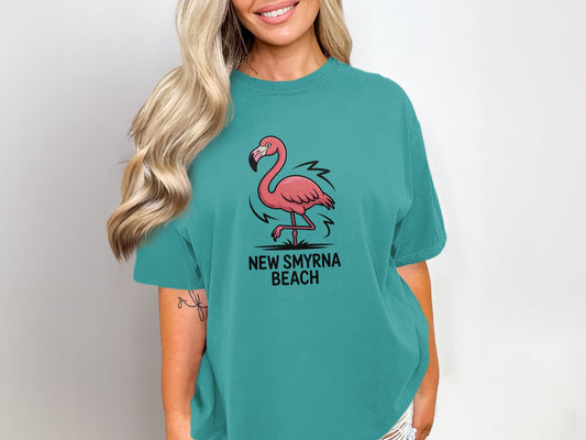New Smyrna Beach Pink Flamingo Graphic Tee product