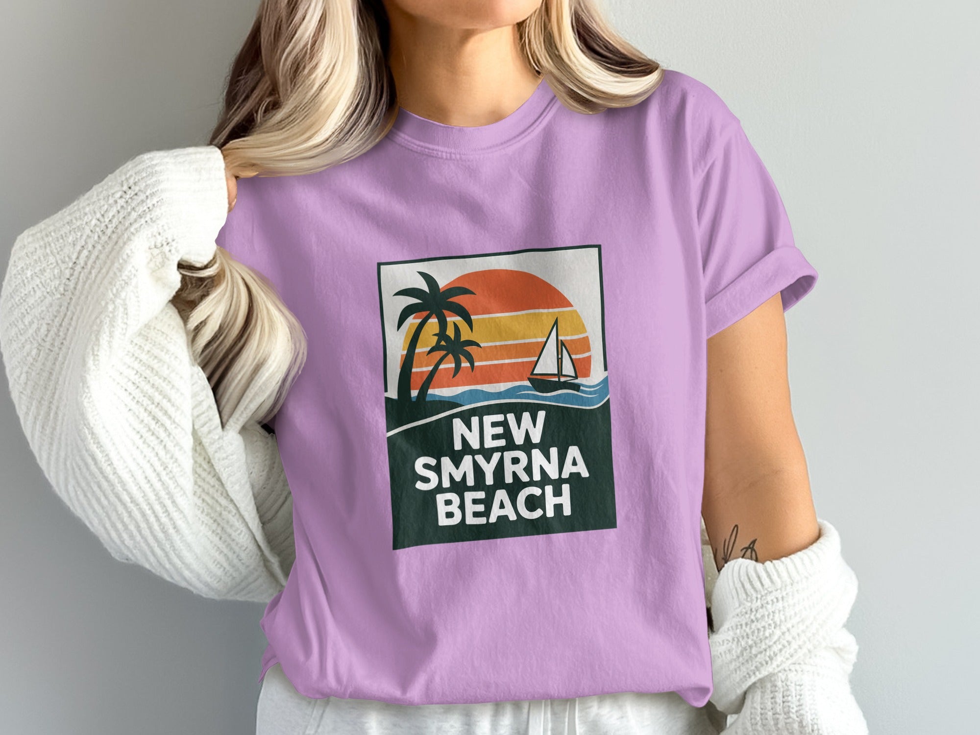 New Smyrna Beach Sunset Graphic Tee shirt product type
