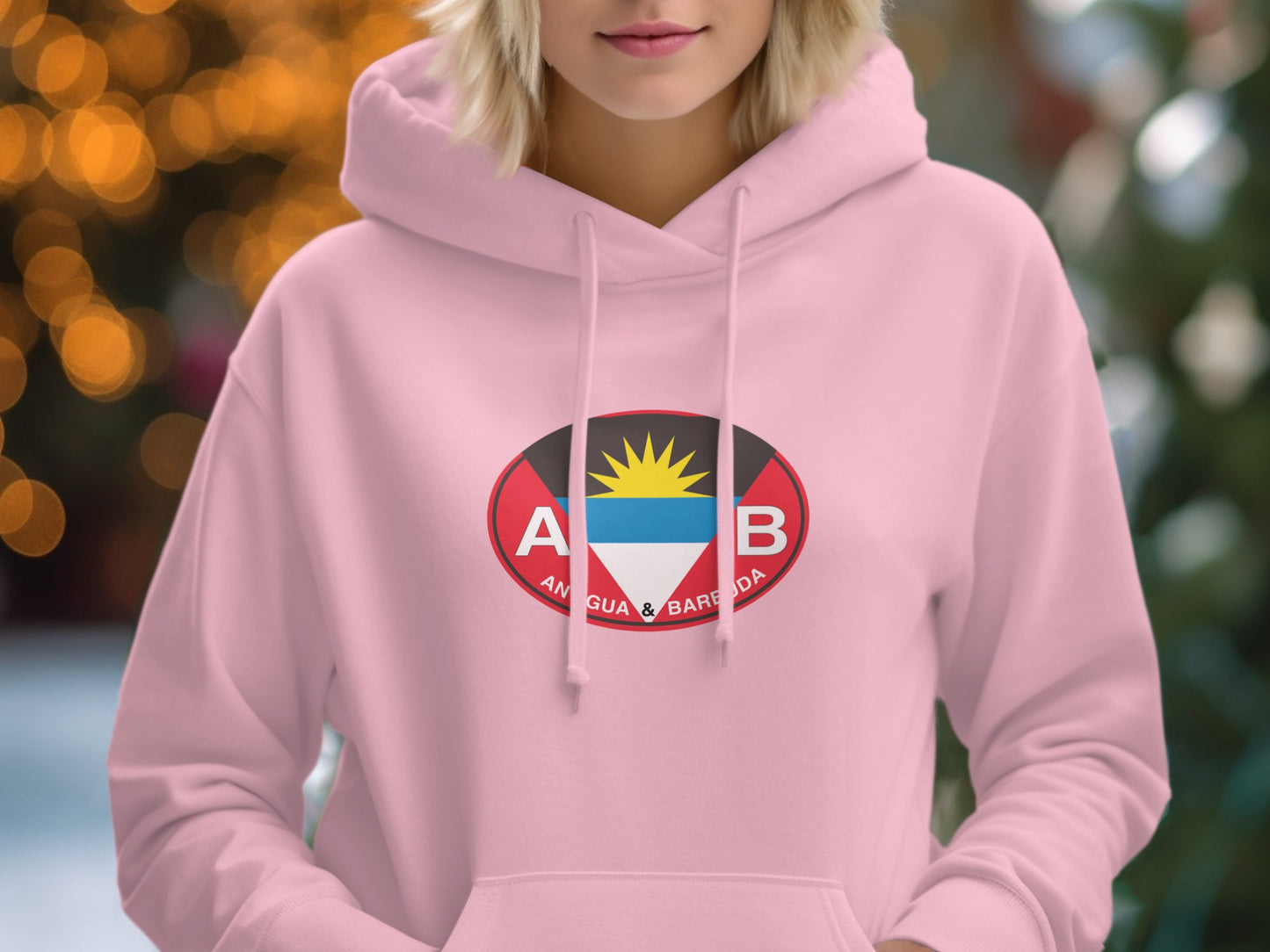 Antigua and Barbuda  Oval Logo Vacation Travel Hoodie Gift Souvenir Irish Green