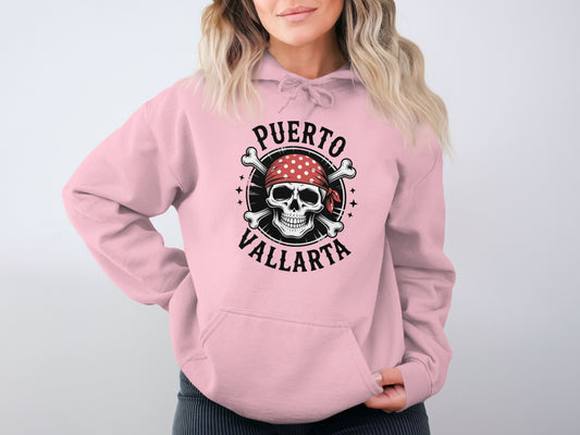 Puerto Vallarta Skull Pirate Graphic Hoodie product