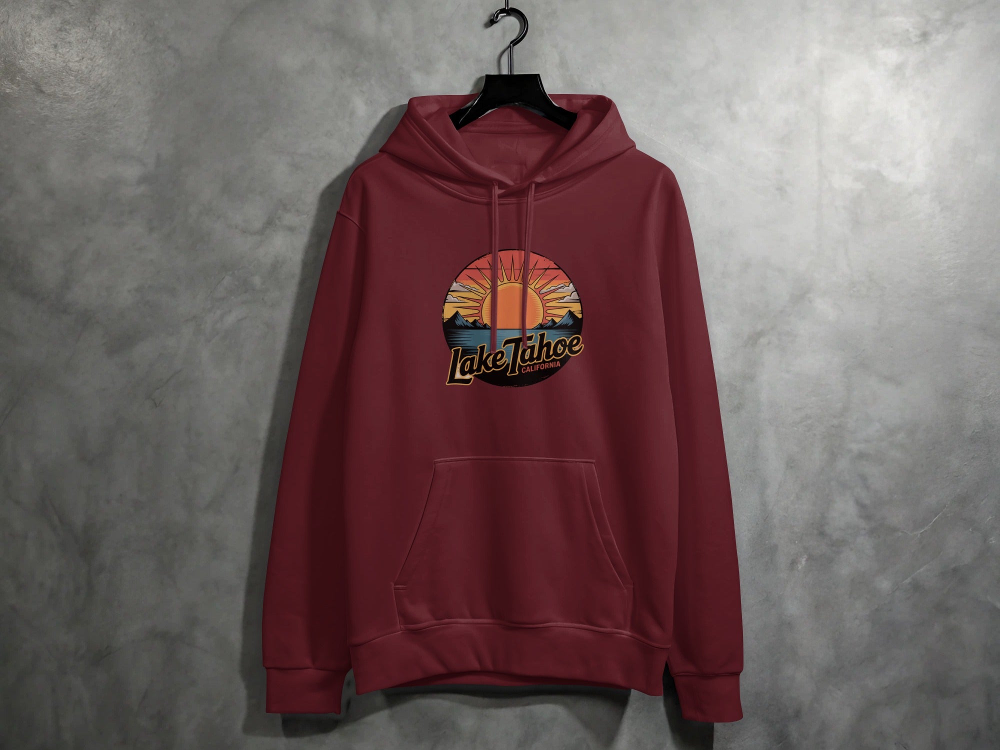Lake Tahoe Sunset Printed Hoodie