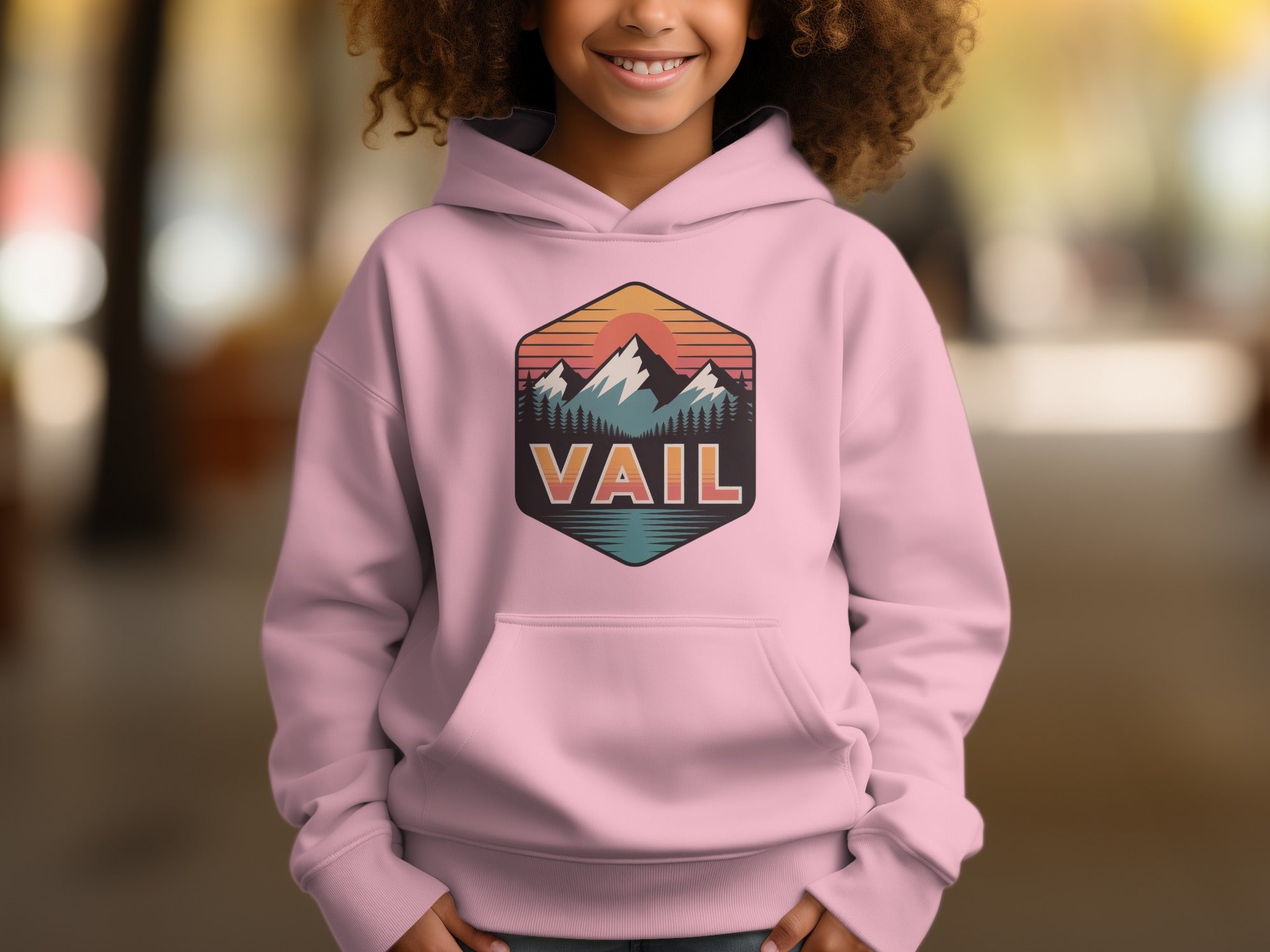 Vail Mountain Sunset Hoodie for Youth Casual Wear product
