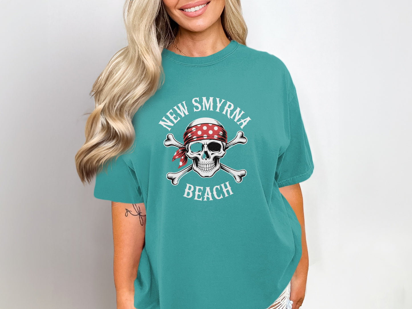 New Smyrna Beach Skull and Crossbones Shirt product