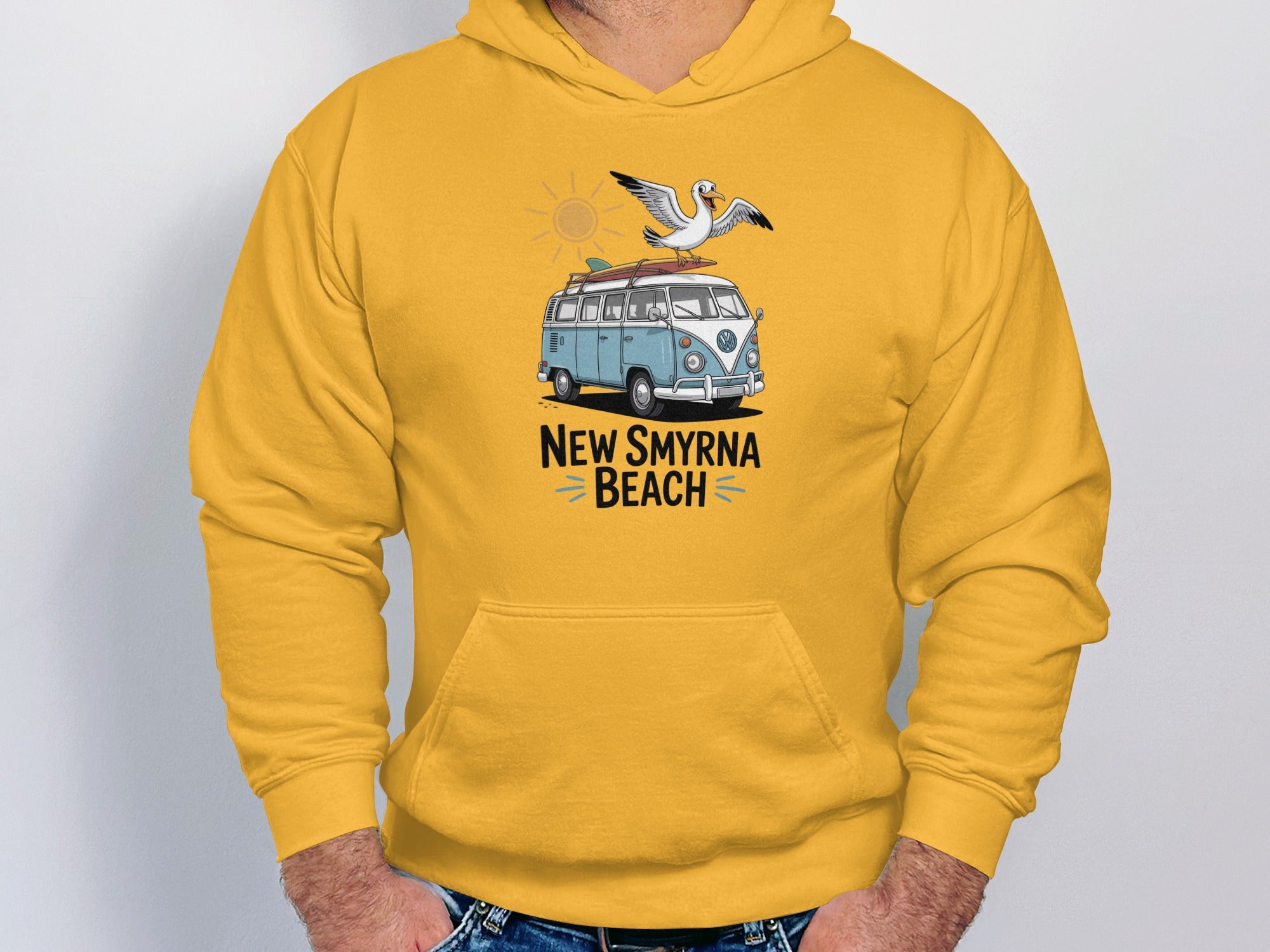 New Smyrna Beach Vintage Van Hoodie product type