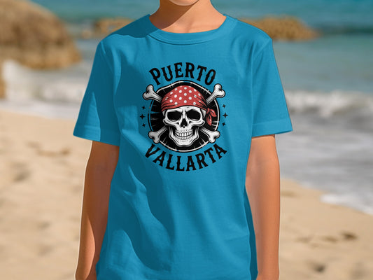 Puerto Vallarta Pirate Skull Graphic Tee product