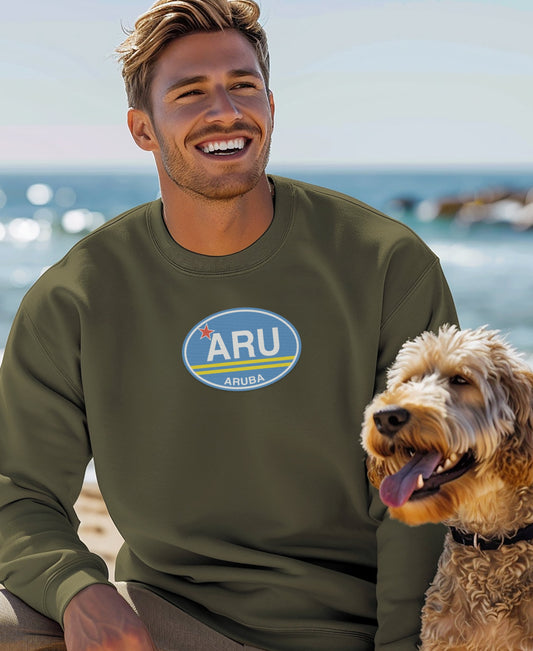 Vintage Style ARUBA Graphic Unisex Long Sleeve Shirt product