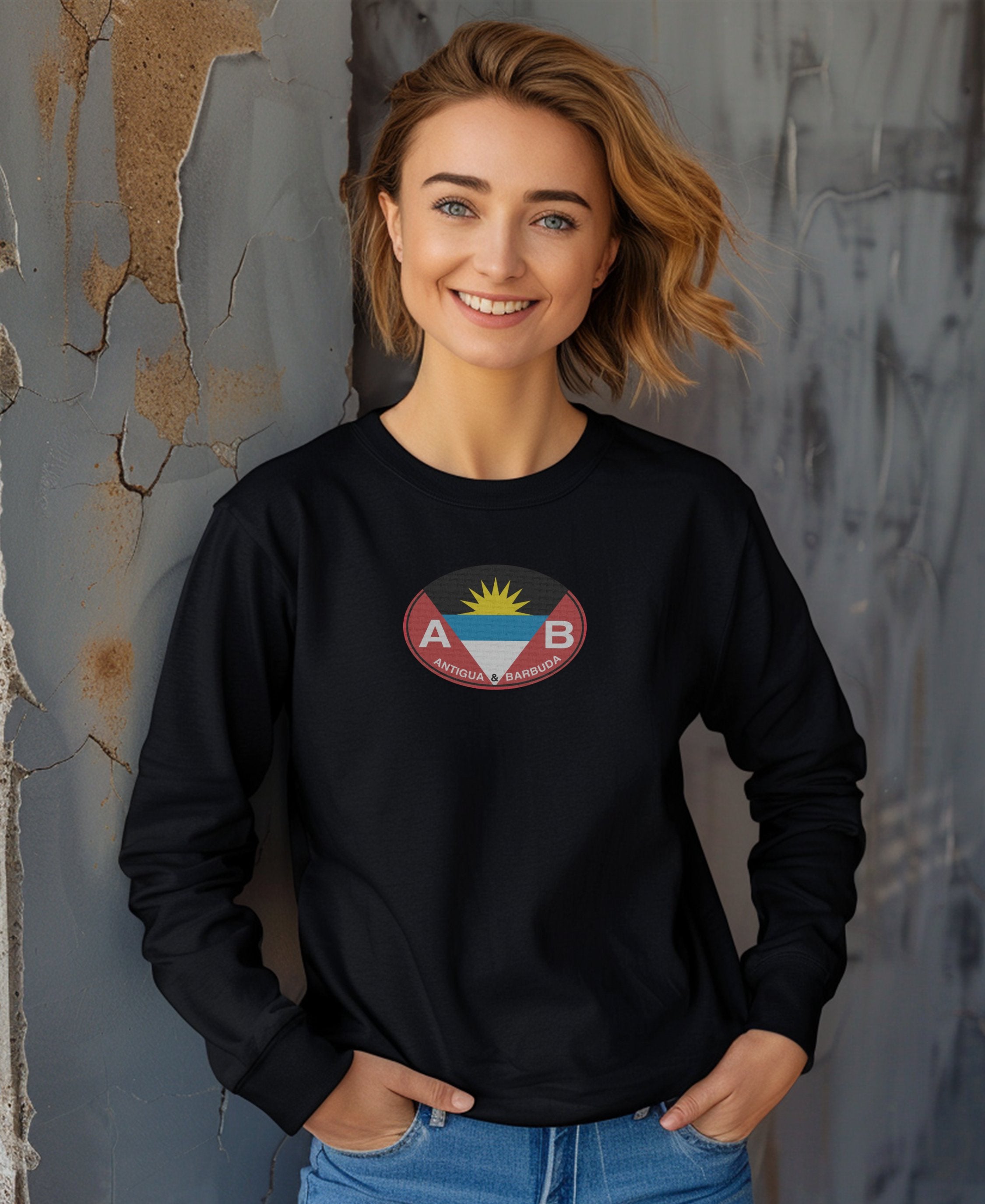 Antigua and Barbuda Flag A B Long Sleeve Top product type