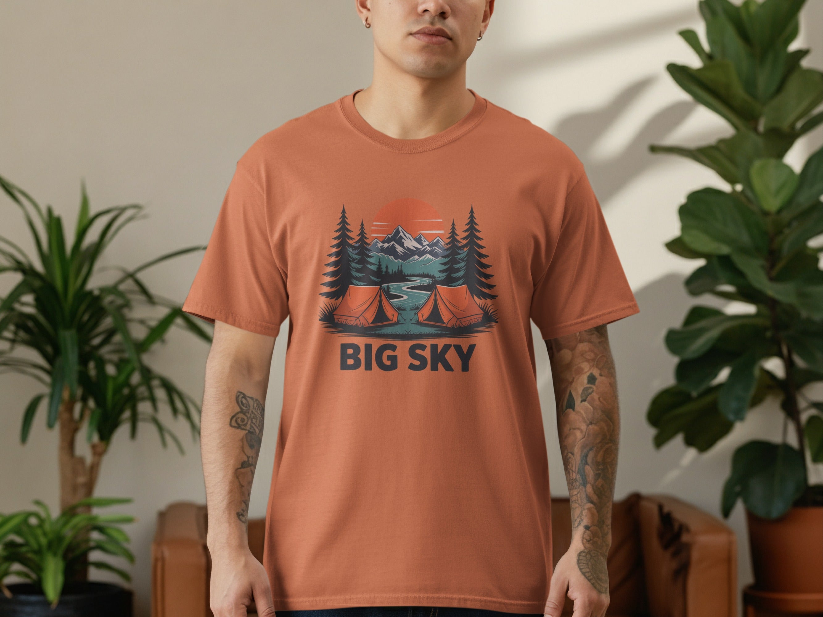 Big Sky Camping Mountains Graphic Tee product